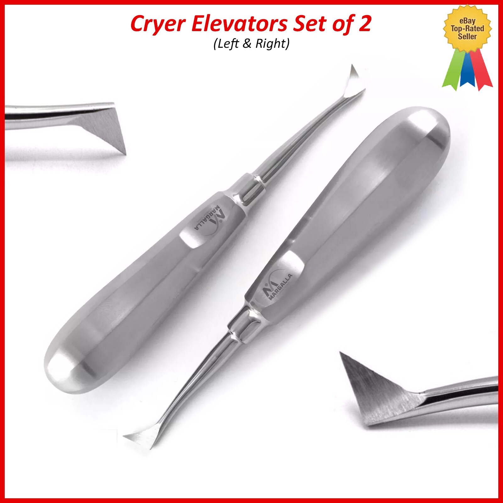 Dental Elevators Tooth Extraction Luxating Root Tip Implant Surgical Margalla CE