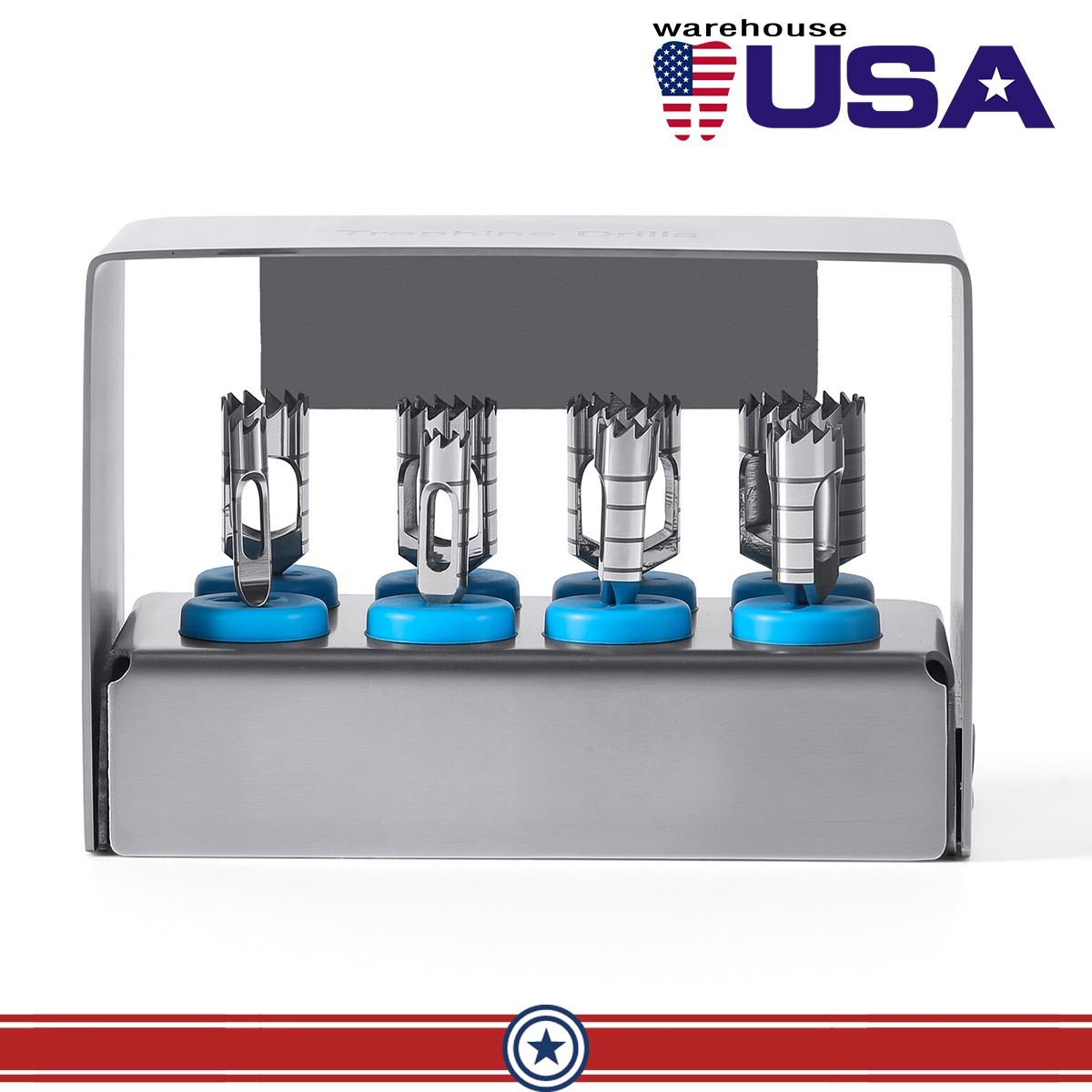 8PCS Dental Trephine Drills Kit Surgery Bur holder Bur Holder AZDENT