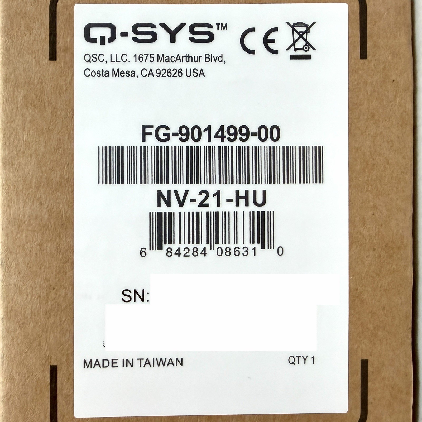 QSC Q-SYS NV-21-HU 4K60 USB-C HDMI Network Video Encoder Decoder New Sealed