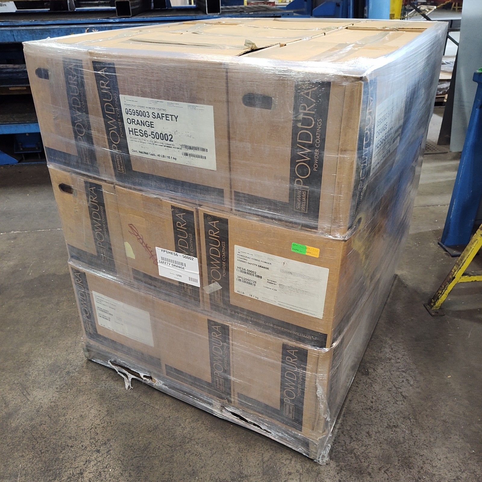 Sherwin-Williams Powdura Hybrid Powder Coating Safety Orange HES6-50002 40 LB EA