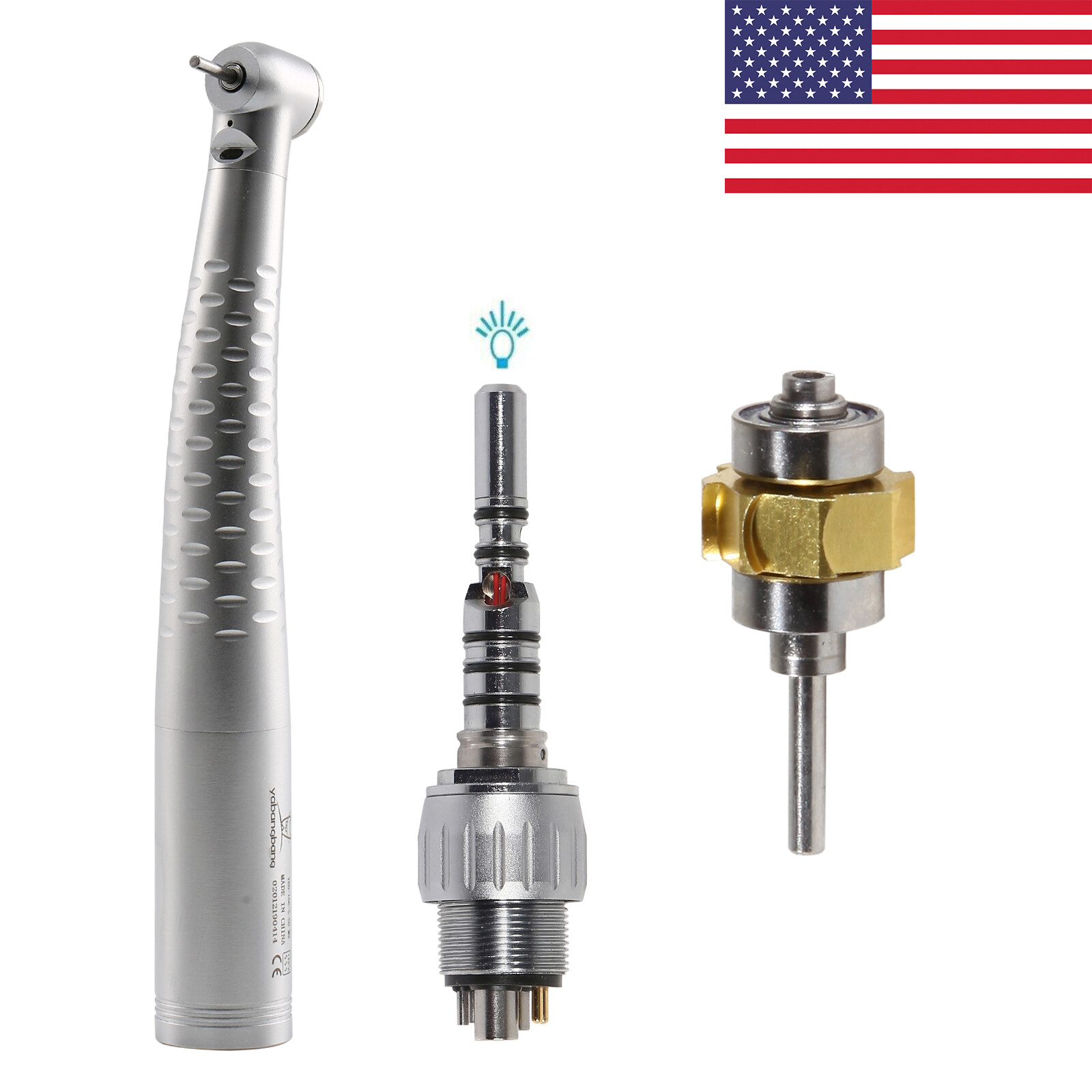 1-10 KaV Style Dental Fiber Optic High Speed Handpiece 6Hole LED Coupler /Rotor