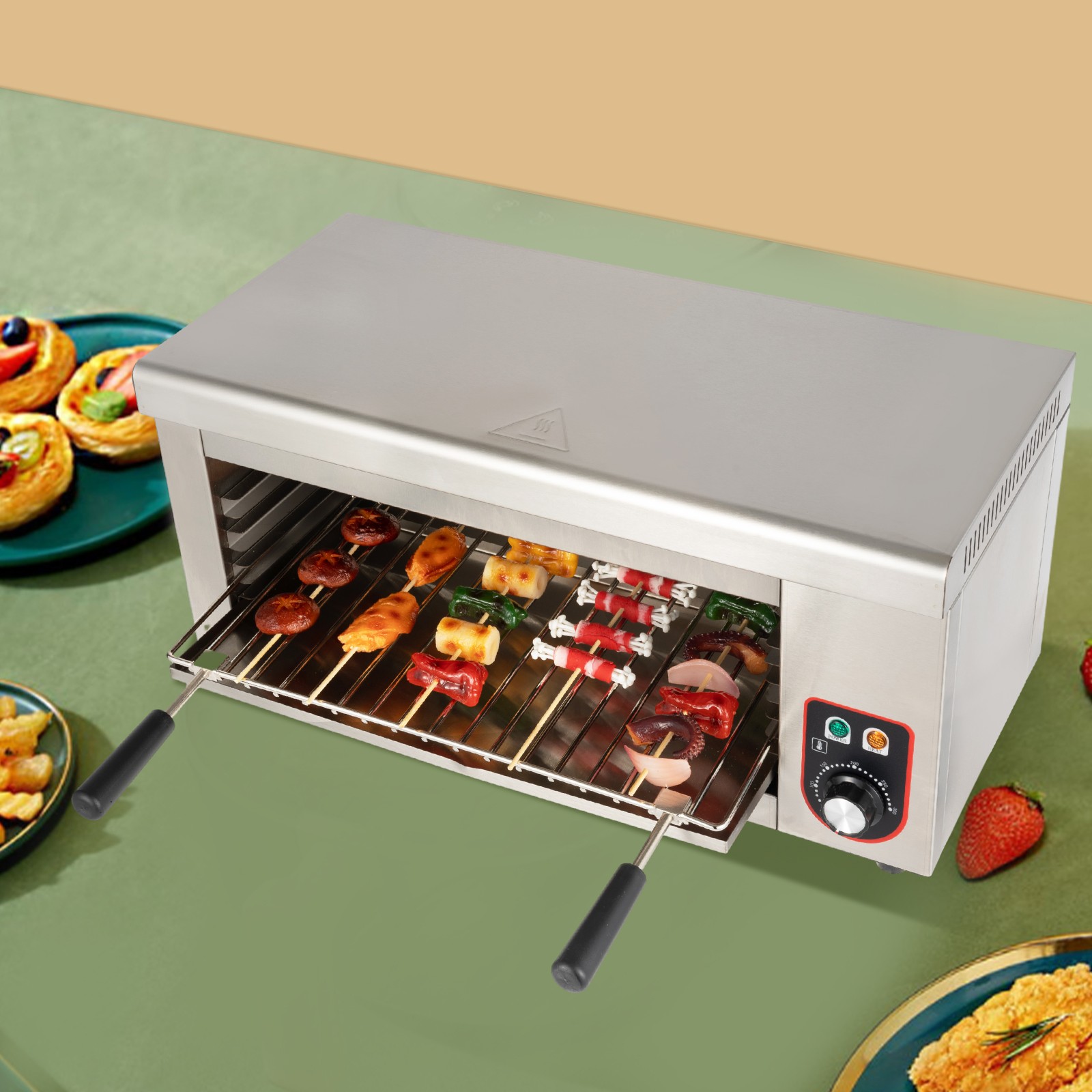 Salamander Broiler Fast Heating Toaster Oven 1500W Grid Electric Cheese Melter