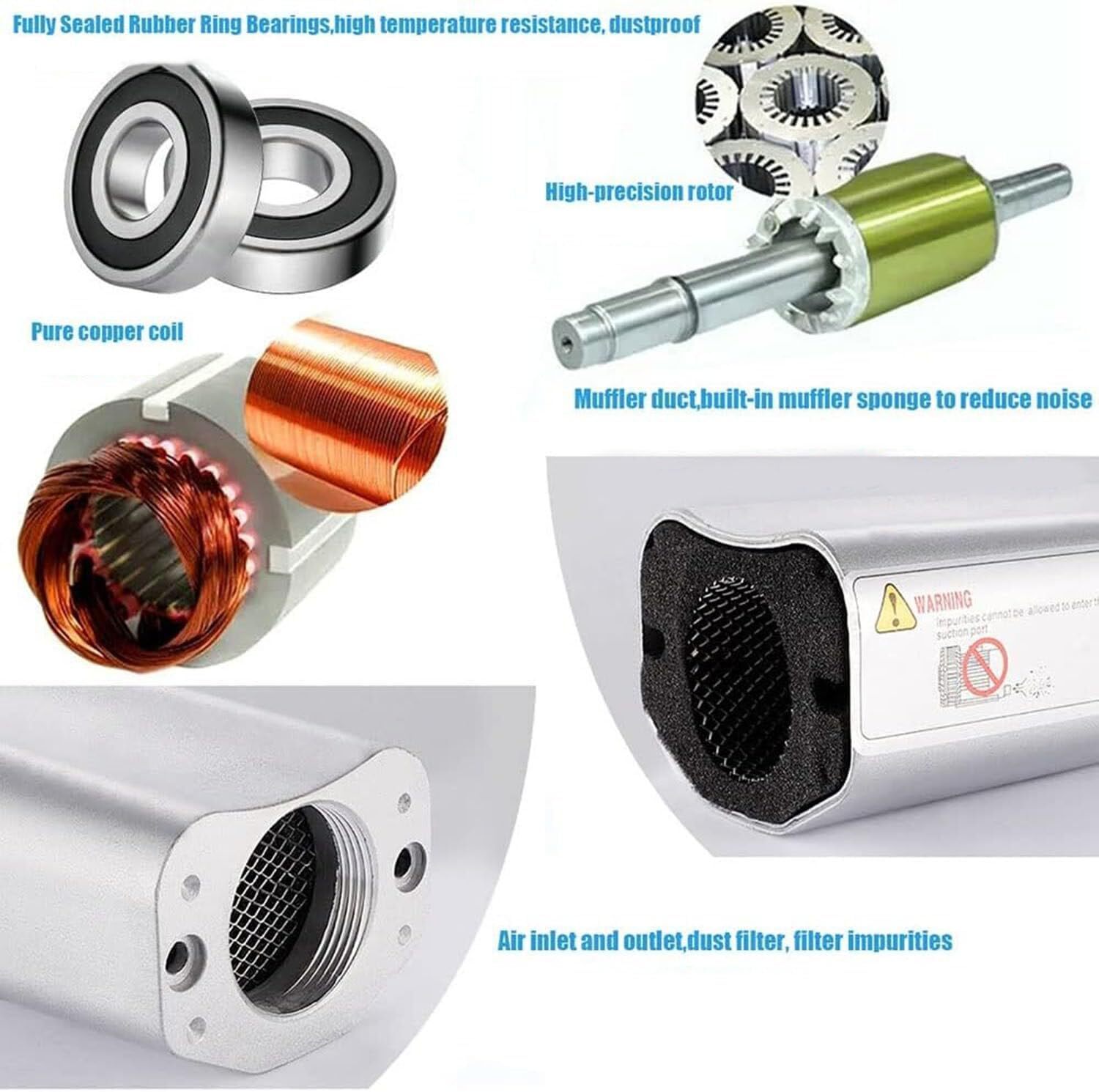 Vortex blower ring compressor for fish ponds 120W-1500W side channel compressor