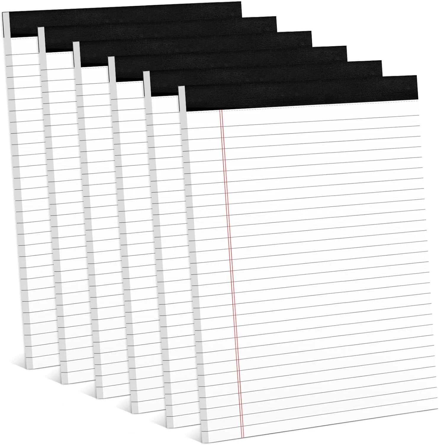 6 Pack 8.5 x 11 Legal Pads for Office Supplies Paper Pads 8.5 x 11 White Note Pa