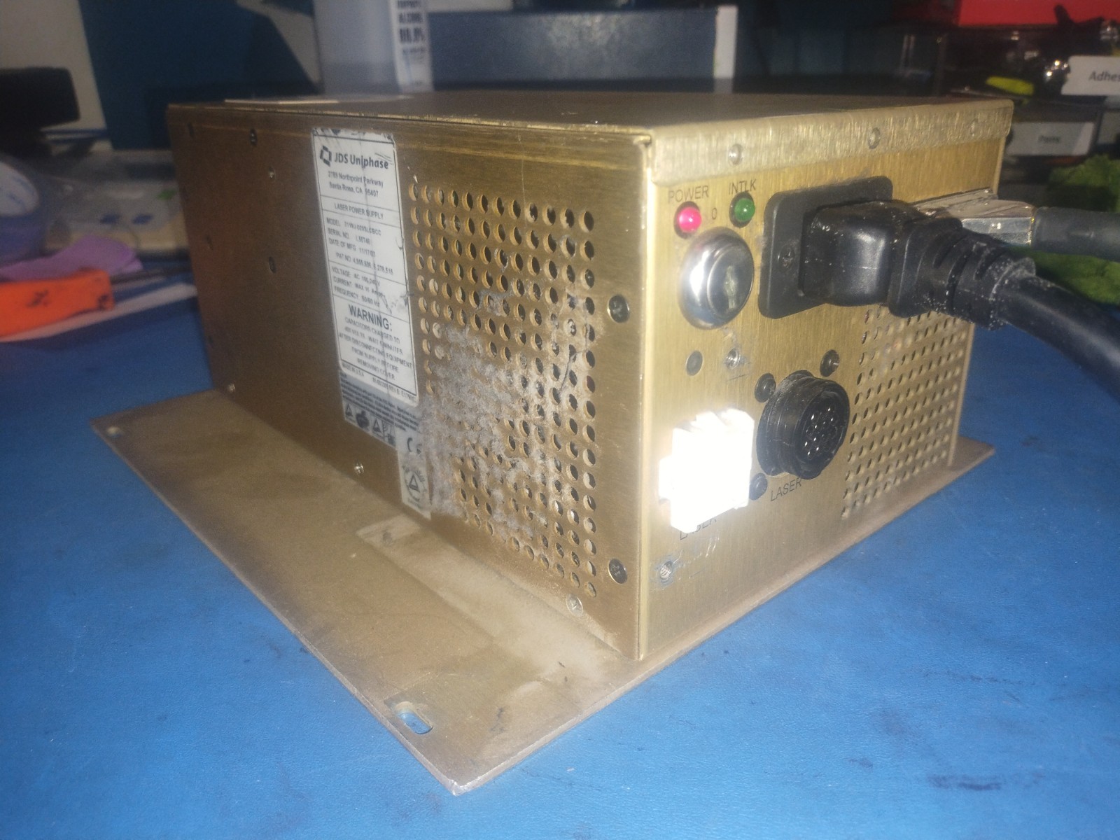 JDS UNIPHASE LASER POWER SUPPLY 2119U-020SLCBCC 100-240V MAX 15A 50/60HZ