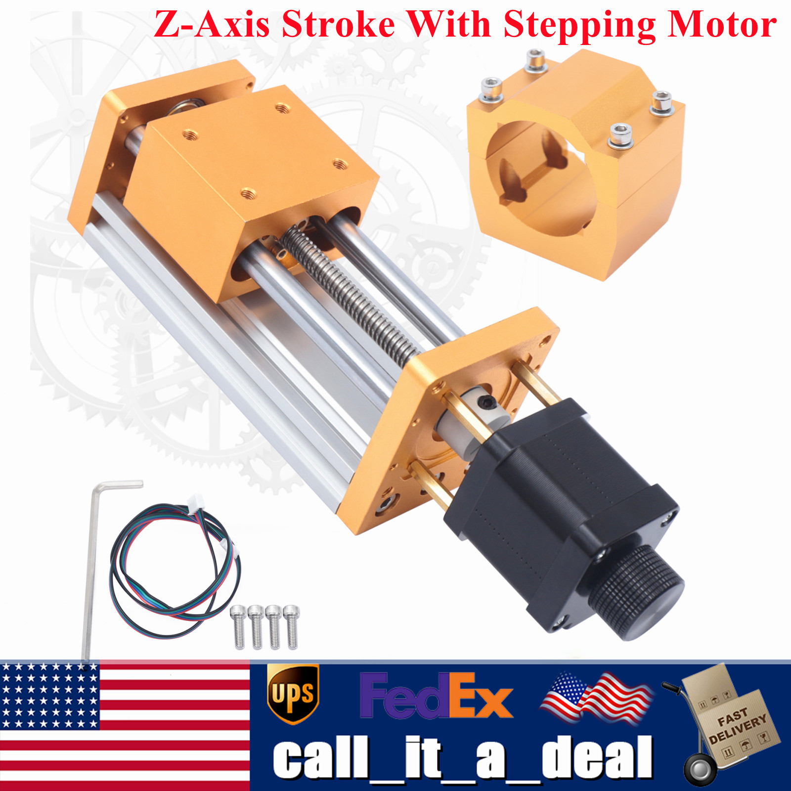 CNC3018plus CNC Router Z Axis Slide Stroke 85mm Linear w/Stepping Motor