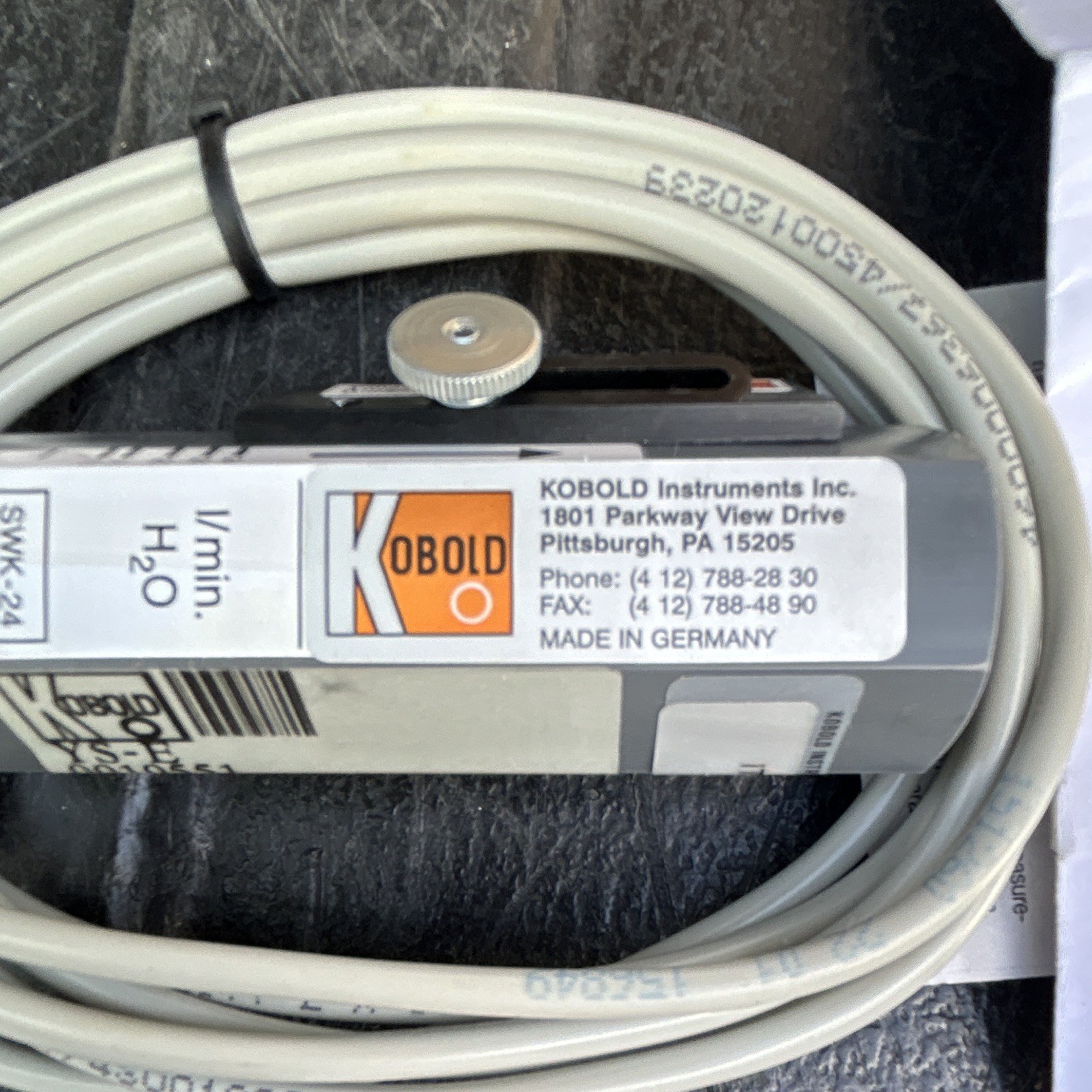 Kobold SWK-1324 Float Flow Meter Monitor 1 in Port 13-24 l/min H2O