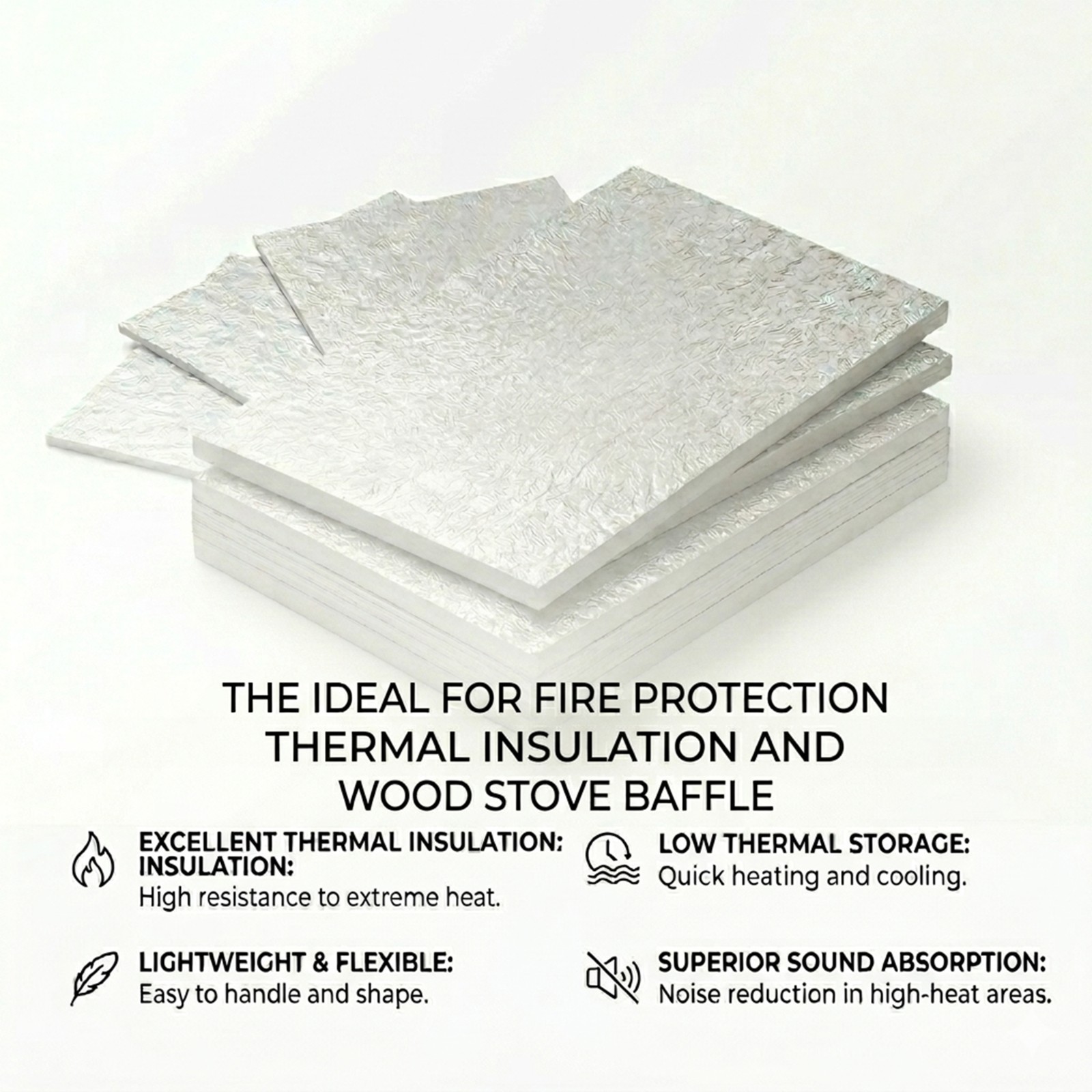High-temperature insulation ceramic fiber blanket with aluminum foil facing