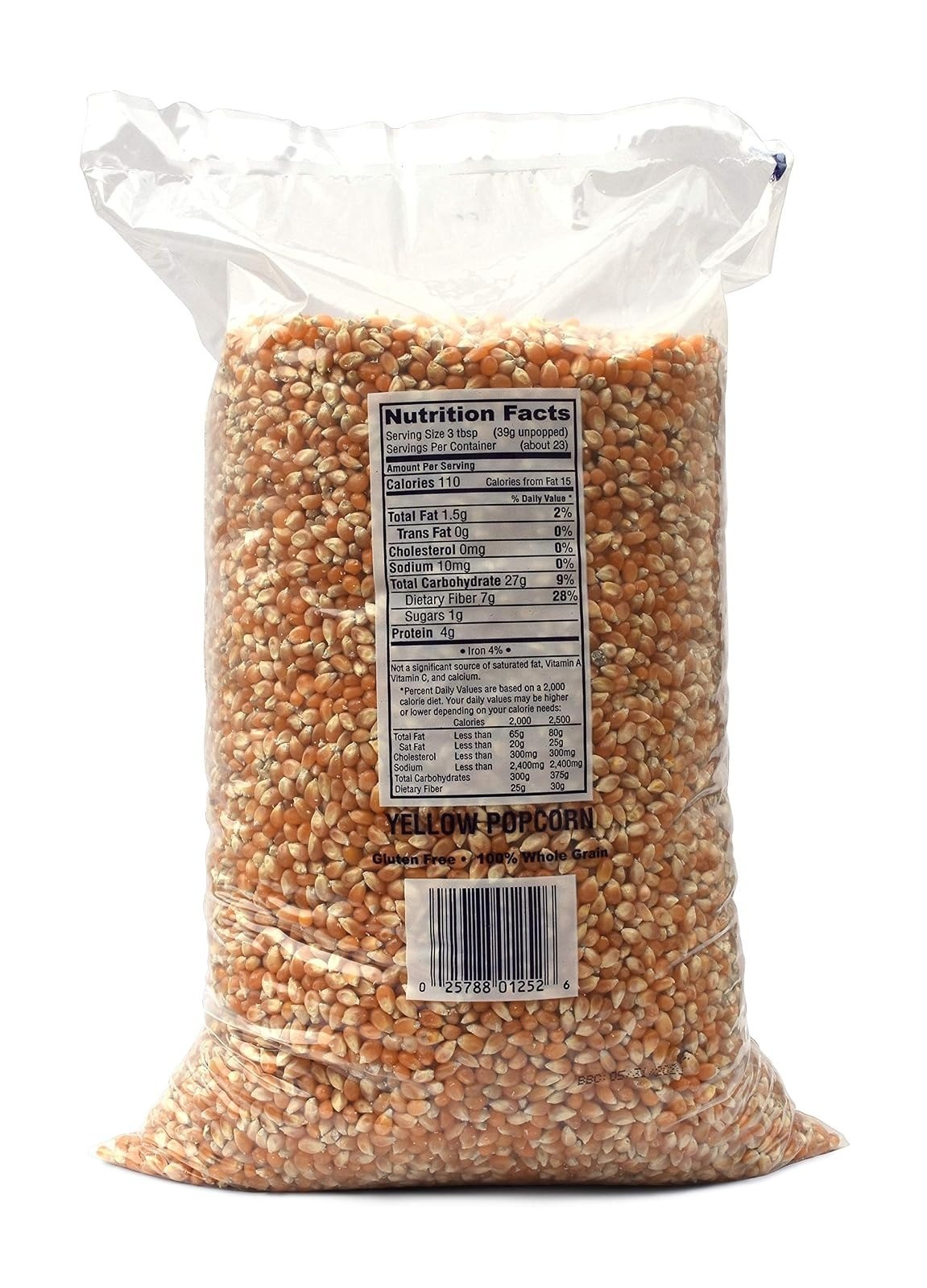 Yellow Popcorn Kernels for Popping, Non-GMO, 12.5 lb Bulk Bag