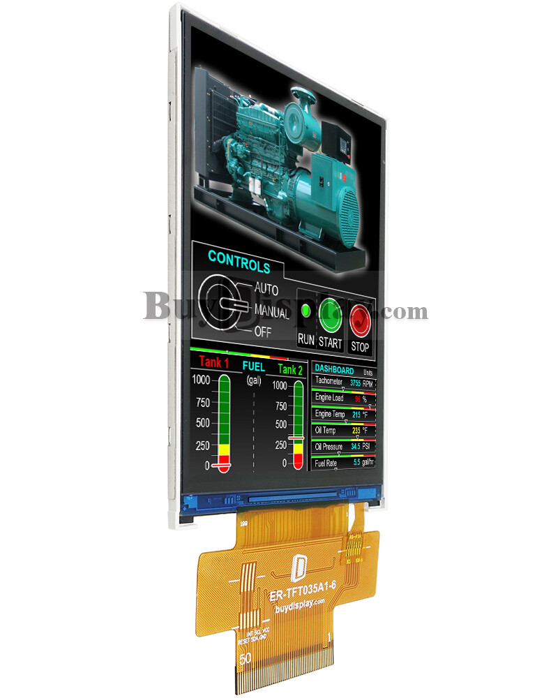 3.5″ IPS TFT LCD Module in 320×480,OPTL TouchScreen,w/ILI9488
