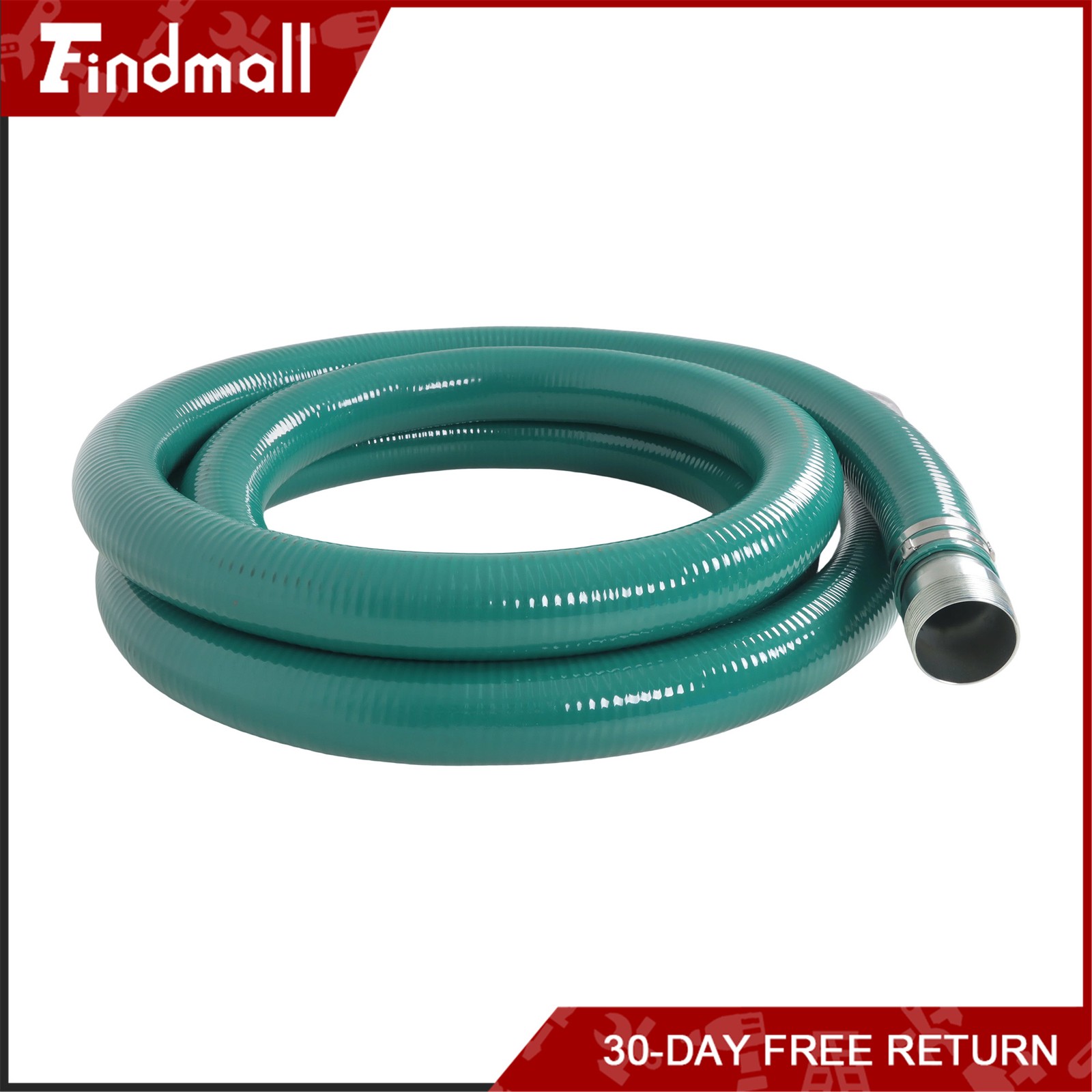 Findmall 3 inch Suction Hose Pump Kit Includes 65ft Blue Hose & 20ft Green Hose