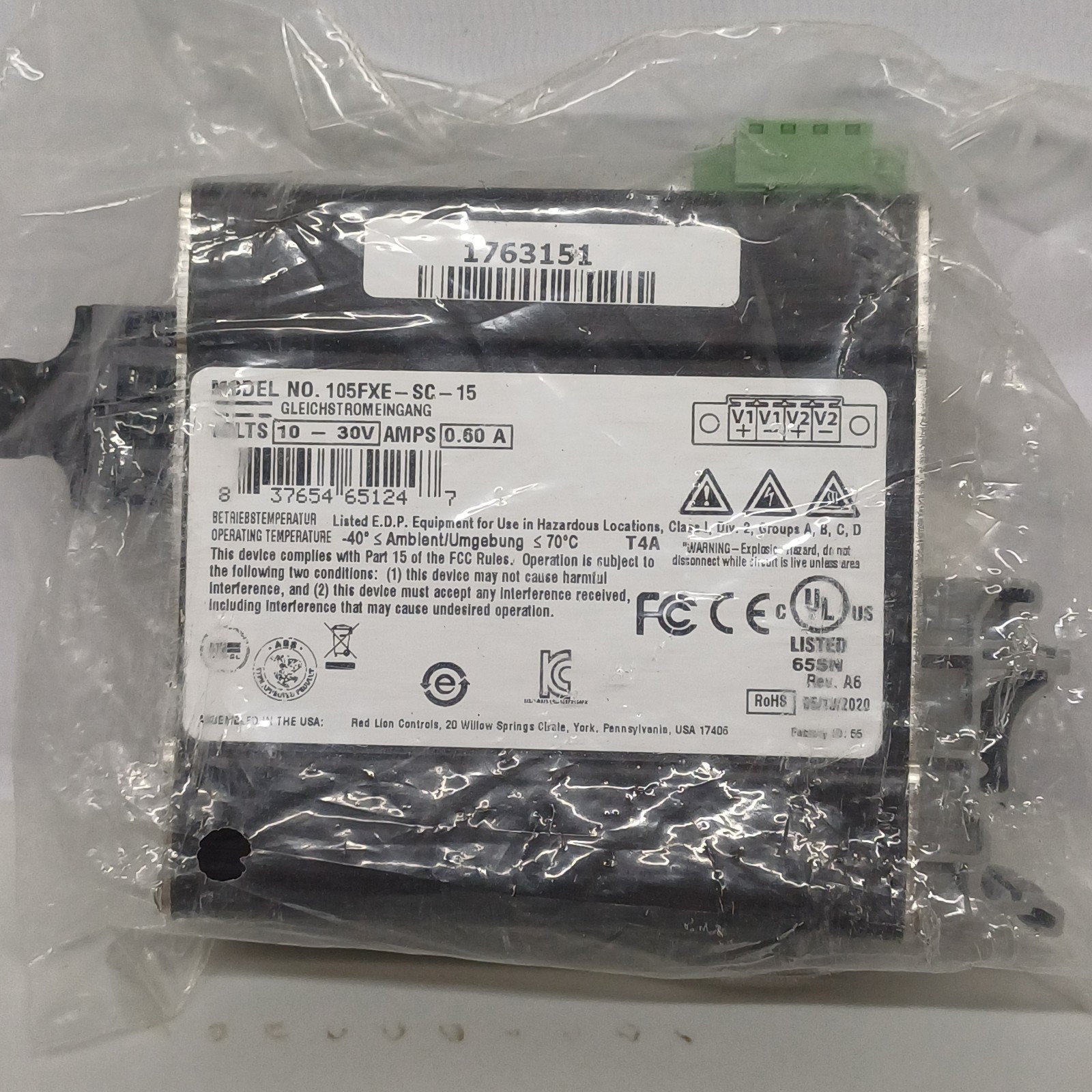 NEW N-Tron 105FXE-SC-15 Industrial Ethernet Switch 5-Port 15km Fiber SC 10-30VDC
