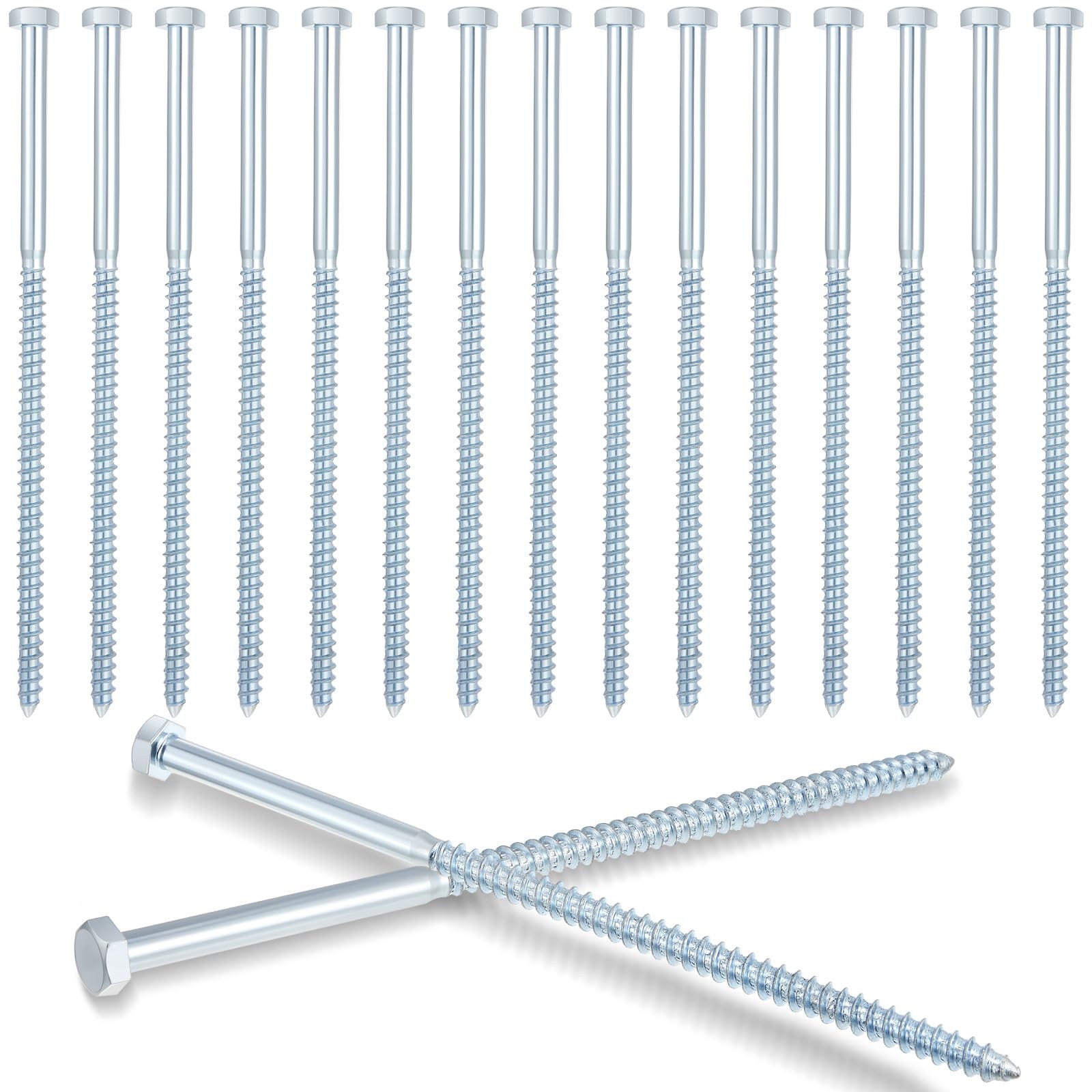 Tandefio 1/2″ x 12″ Lag Bolt 15 Pack Lag Screws Galvanized for Wood 1/2 Inch …