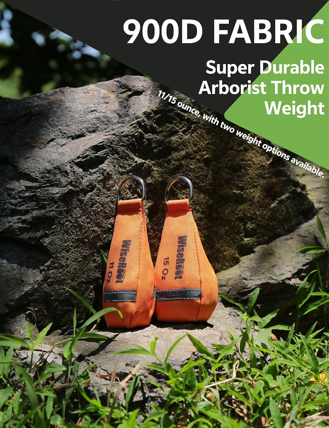 Arborist Throw Line Kit: Ultra Slick Throw Rope & 11/15Oz 900D Throw Weight w…