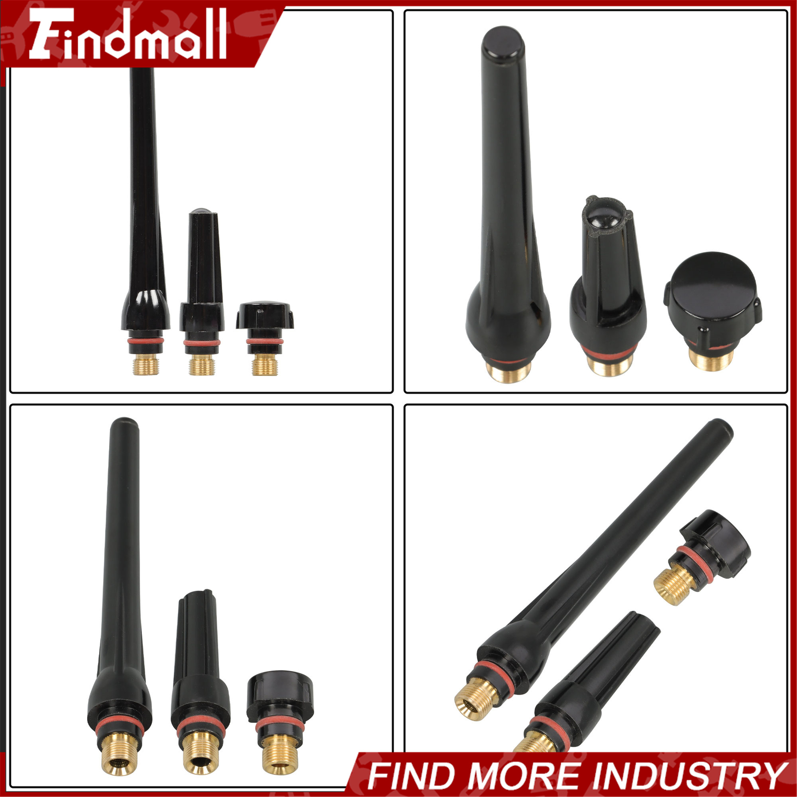 Findmall 58 Pack TIG Welding Torch Kit 040″~1/8″ Gas Lens Setup For WP-9/20/25
