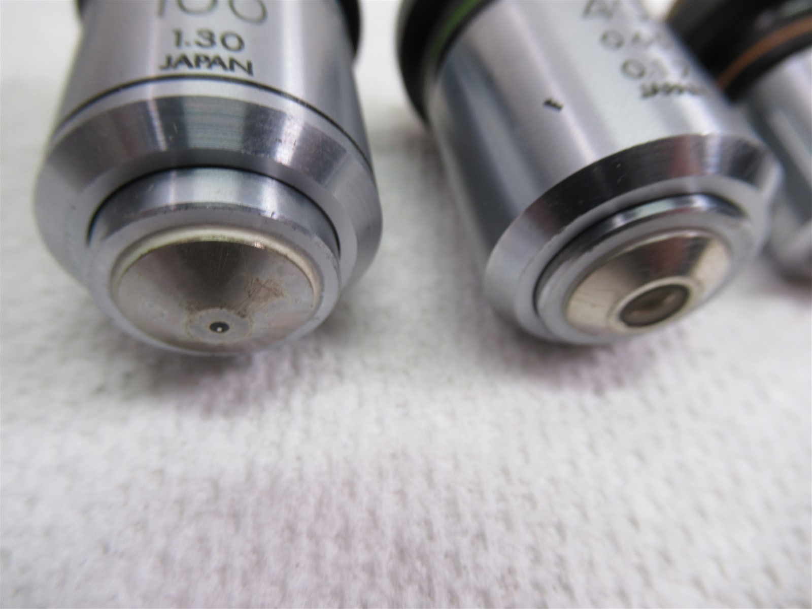 Vintage Olympus Microscope Objective Lens Lot 4x 10x 40x 100x Oil Japan RMS CH