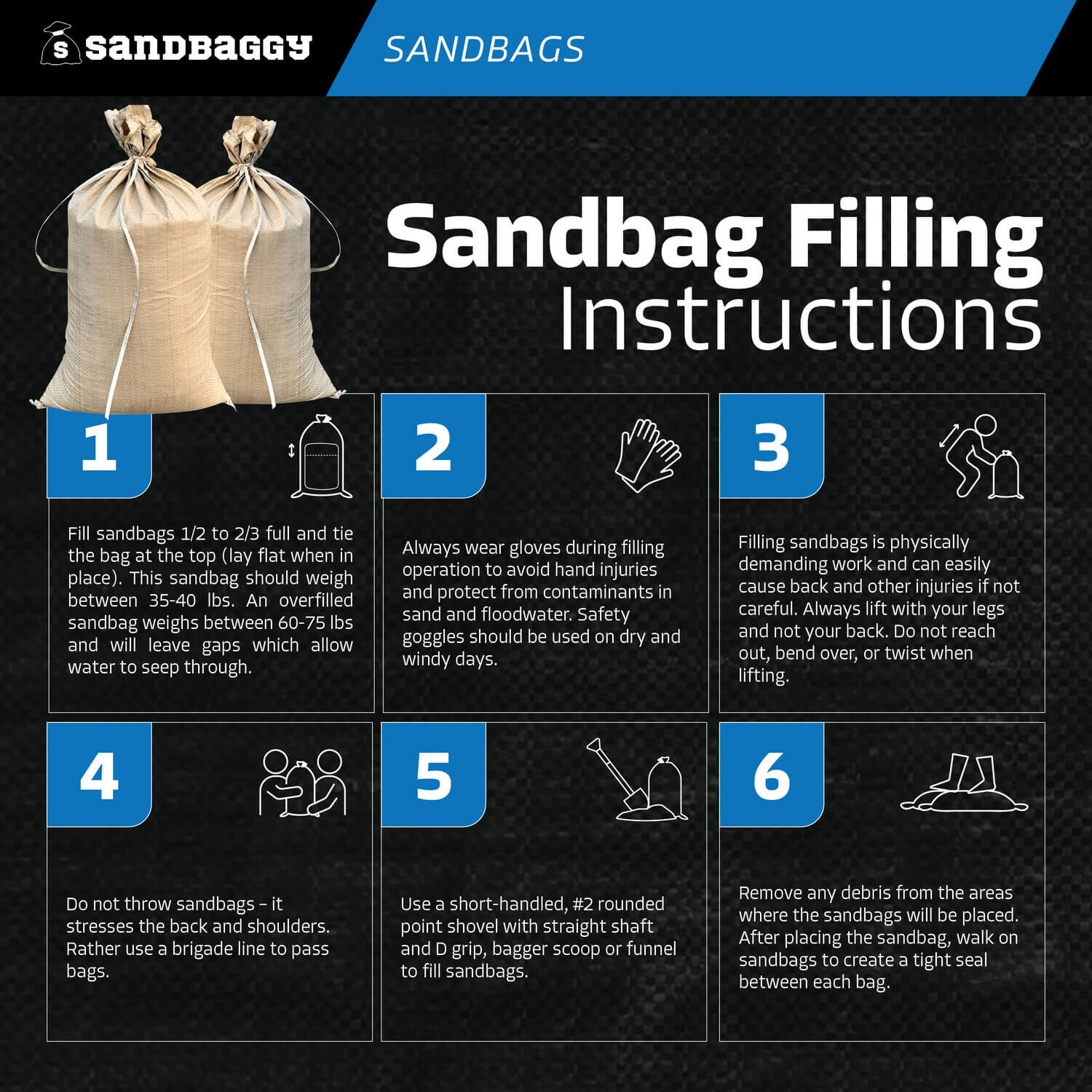 Sandbaggy (25) Beige Empty Sandbags For Sale 14×26 Sandbag Sand Bags Bag Poly