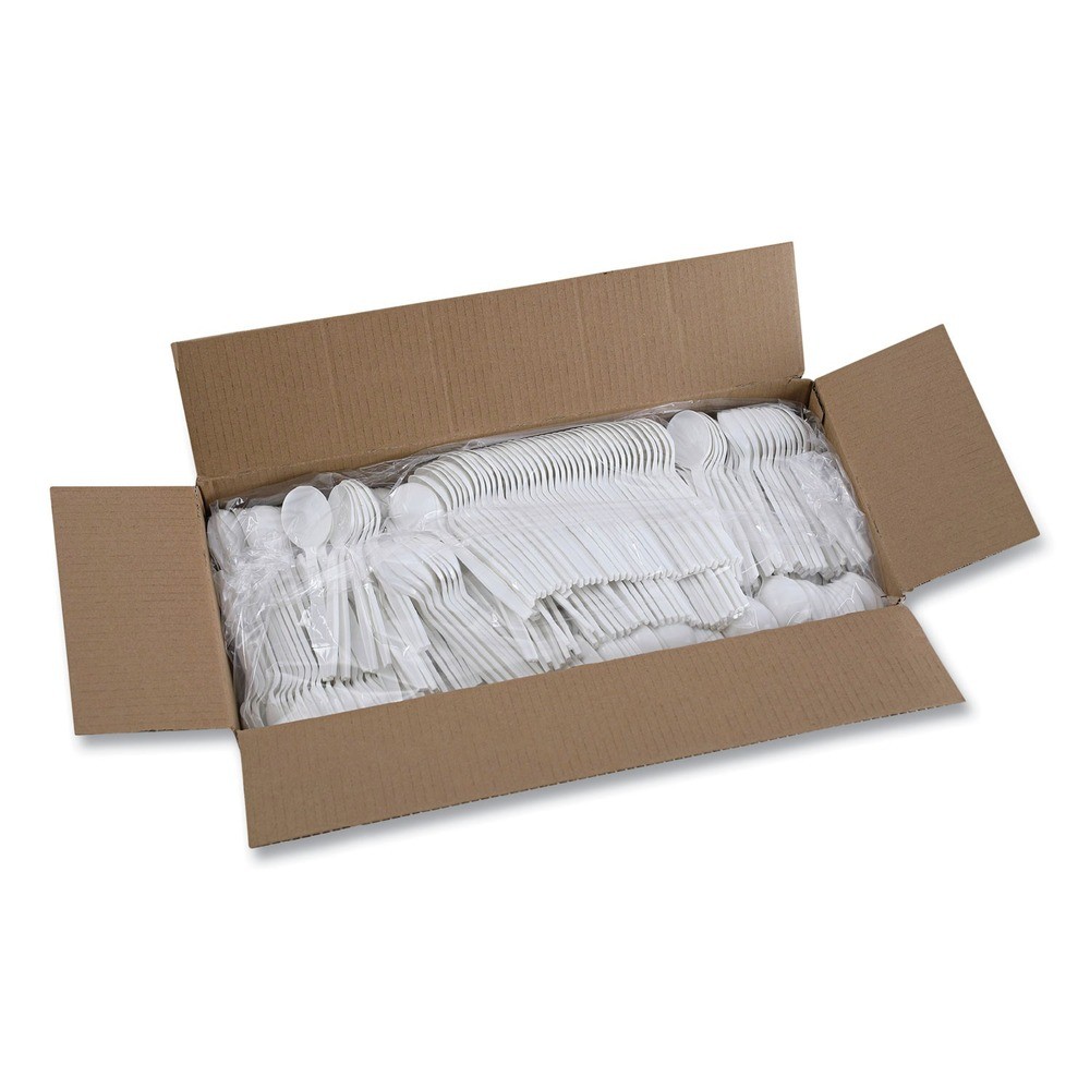 Boardwalk SOUPHWPPWH Heavyweight Cutlery Soup Spoon – White (1000/CT) New