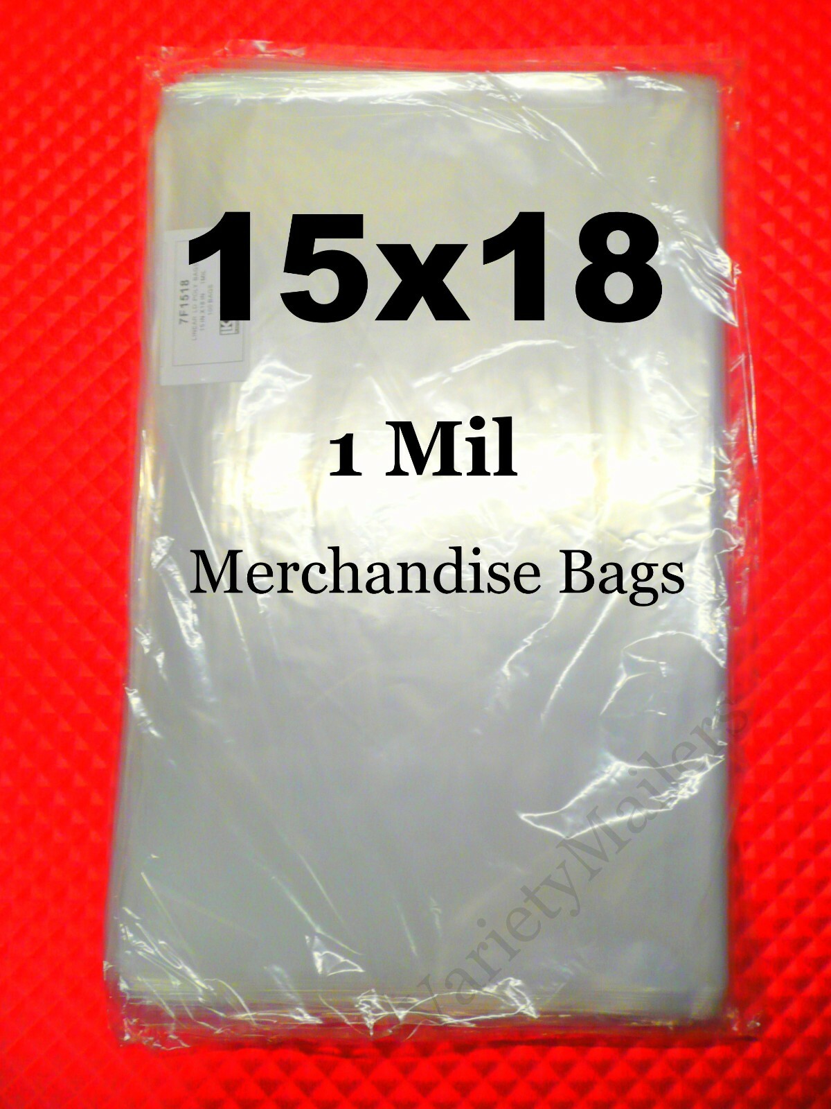 100 Poly Merchandise Bags 15»x 18» Clear 1 Mil Apparel Plastic Bags 15×18