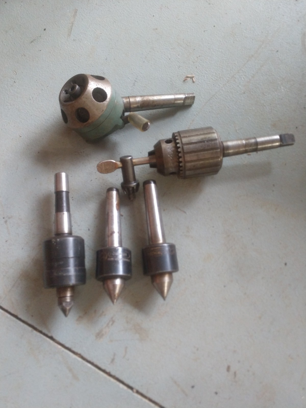 Lot of Live centers Jacobs Chuck turret tailstock MT2 Lathe South bend Atlas