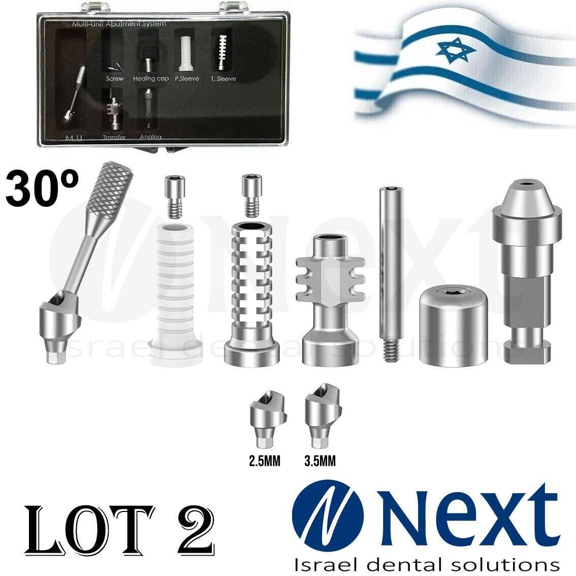 LOTx2 Multi Unit 30° Hiossen Mini Fit analog transfer sleeve