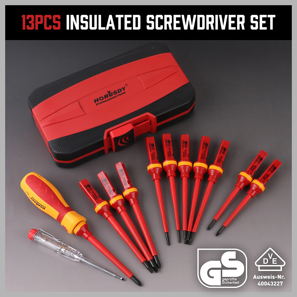 13PC 1000V Magnetic Insulated Electrician Screwdriver Set VDE-GS DIY Tool Kit