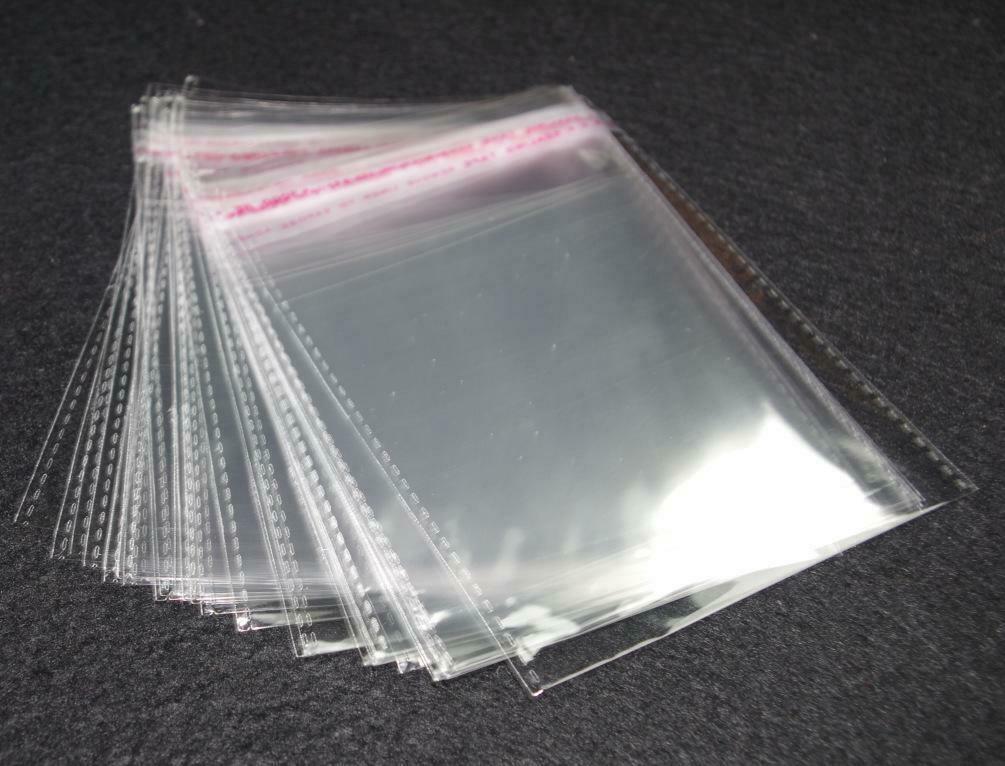 Self Adhesive Resealable 10″ x 13″ Clear Plastic Cellophane Poly Bags/Packaging
