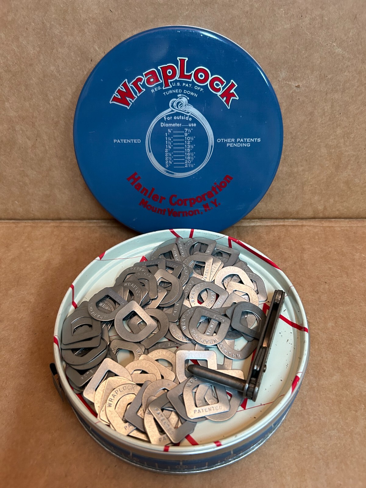 NEW Hanler WrapLock Clamp Banding Galvanized Steel GS10012 1/2″ x 100′ Vintage