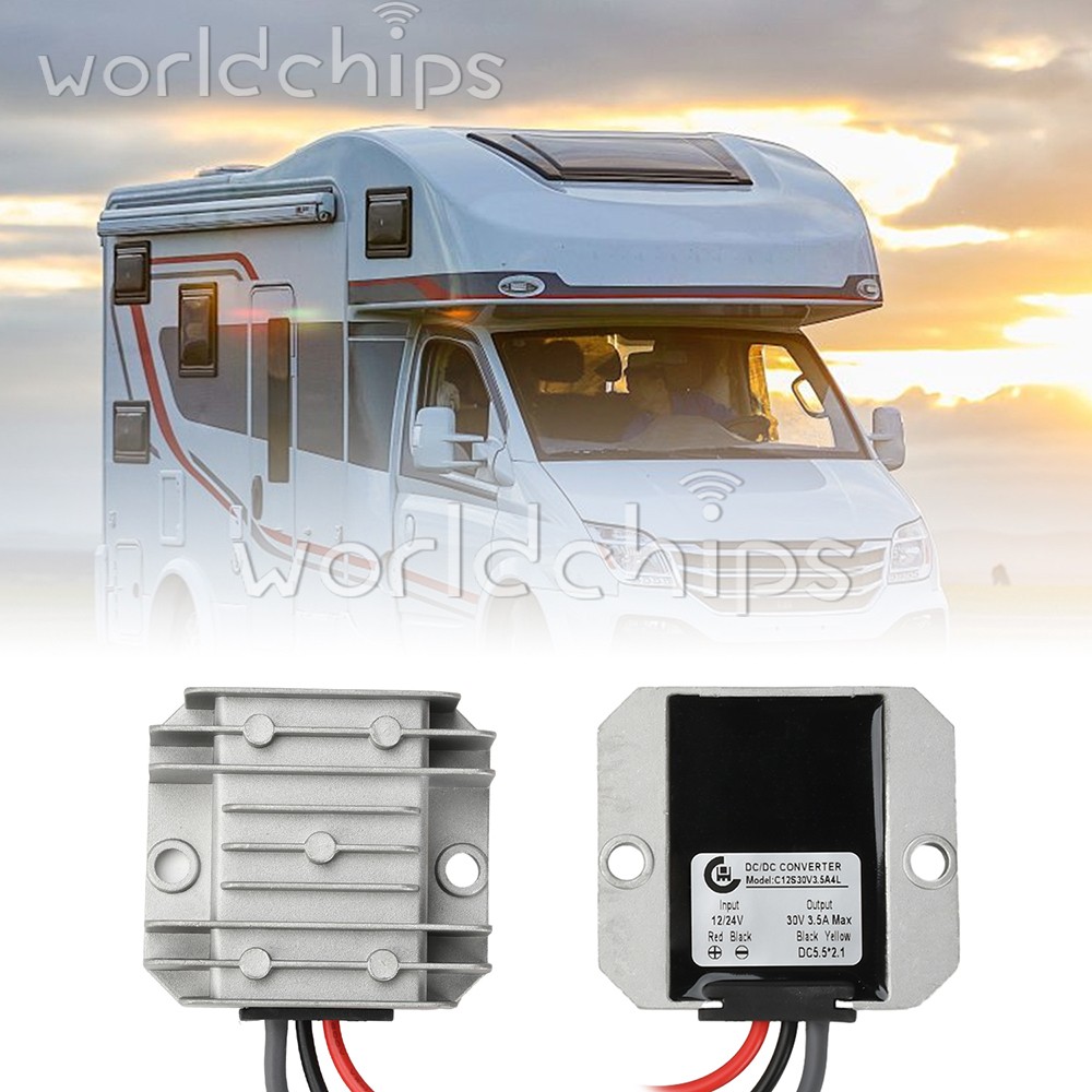 DC 12V24V to DC 30V 3.5A Power Cord Converter Boost Conversion Module Waterproof