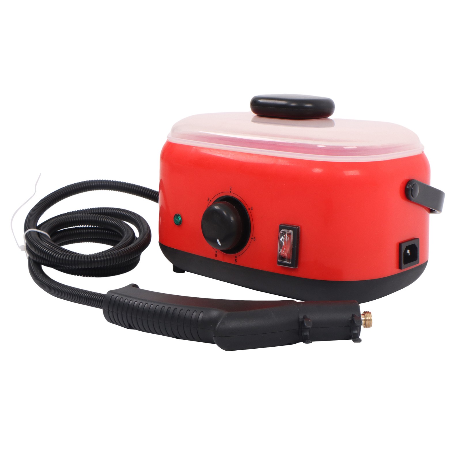 2500W Steam Cleaner Red Portable-Car Engine Degreasing&Tile Grout 1500ml 110V