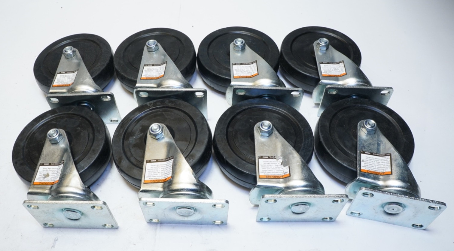 New Lot of 8 Harbor Freight 5 in. Polyurethane Swivel Caster 69852, 330 lb. load