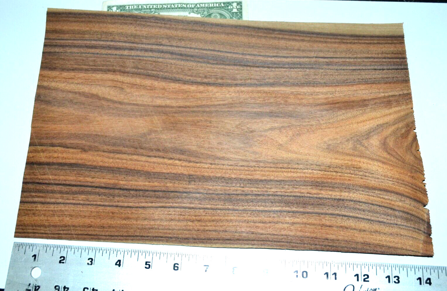 Santos Rosewood Raw Wood Veneer Sheet 9.5 x 13.5 inches 1/42nd M5940-05