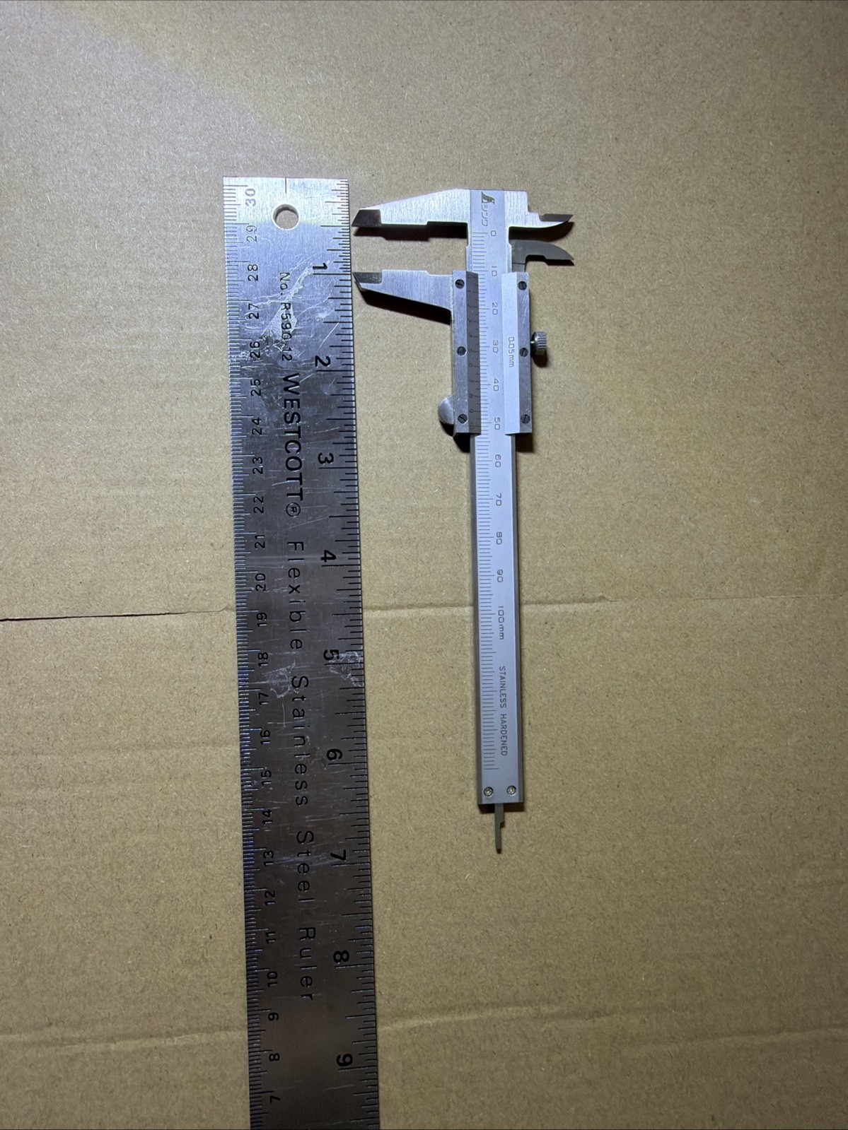 SHINWA Ultra Light Weight Mini Pocket Vernier Caliper Metric 100mm from Japan