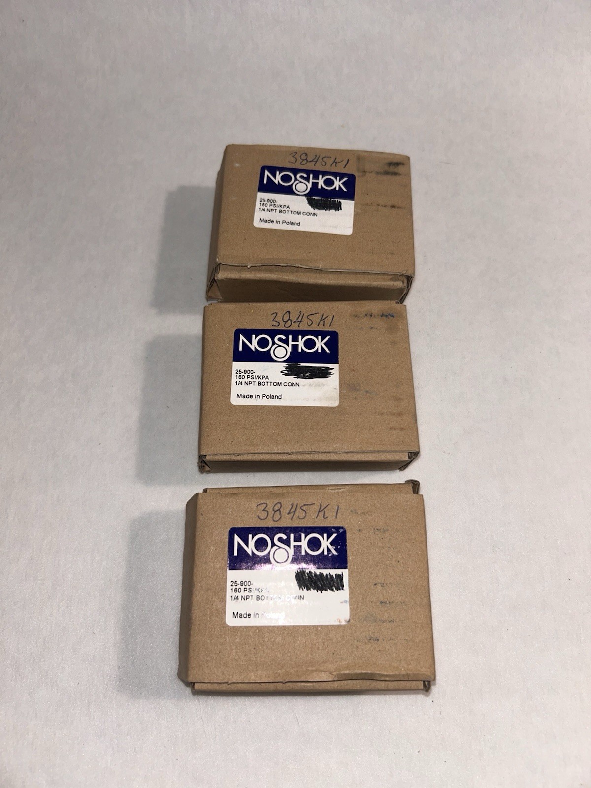 Noshok 25-900-160-PSI/KPA 1/4″ NPT Liquid Pressure Gauges (Lot Of 3)