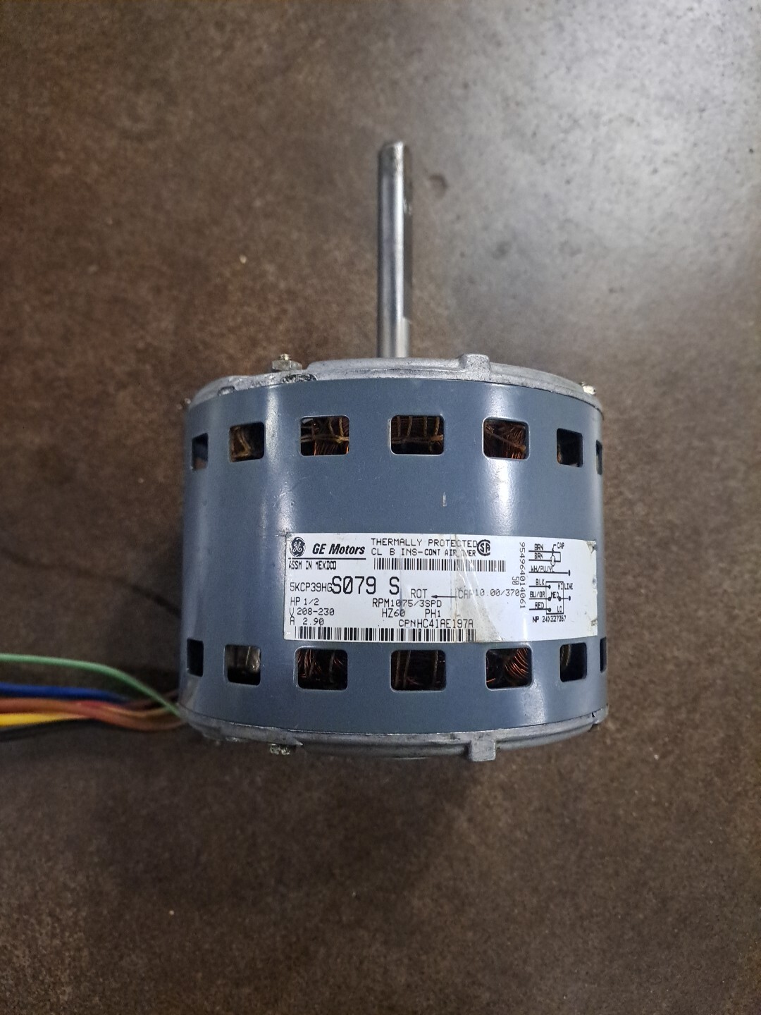 GE Furnace Blower Motor 5KCP39HGS079S / HC41EA197A / 1075rpm/3spd / 208-230v