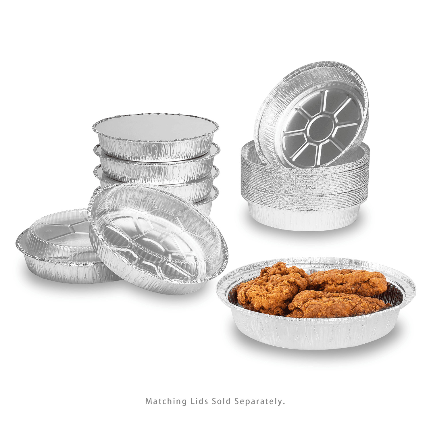 Karat 9″ Round Aluminum Foil Containers, AF-CR09