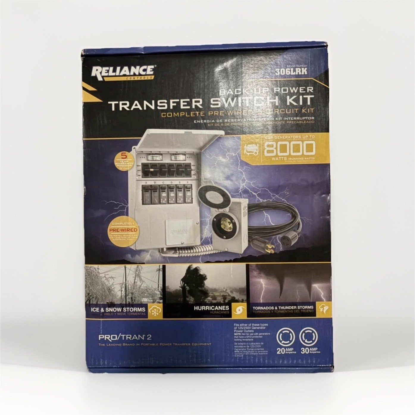 Reliance Controls 306LRK Pro/Tran 2 Manual Transfer Switch Kit 30A