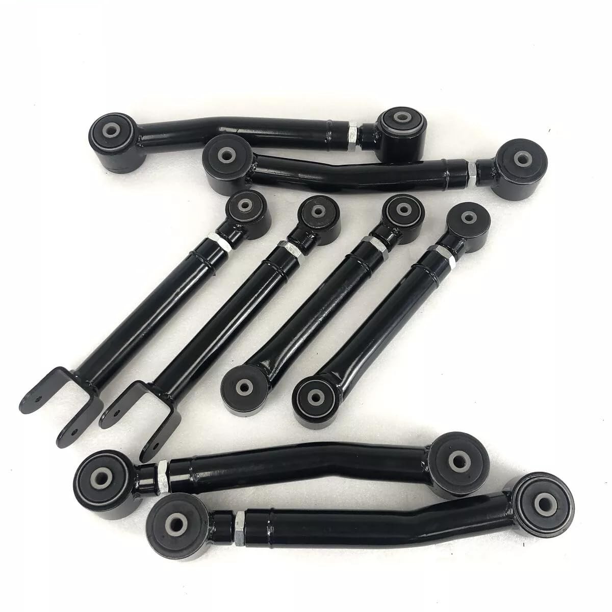 Adjustable Upper Lower Control Arm 2007-2018 Wrangler 4WD/2WD Black 8pc