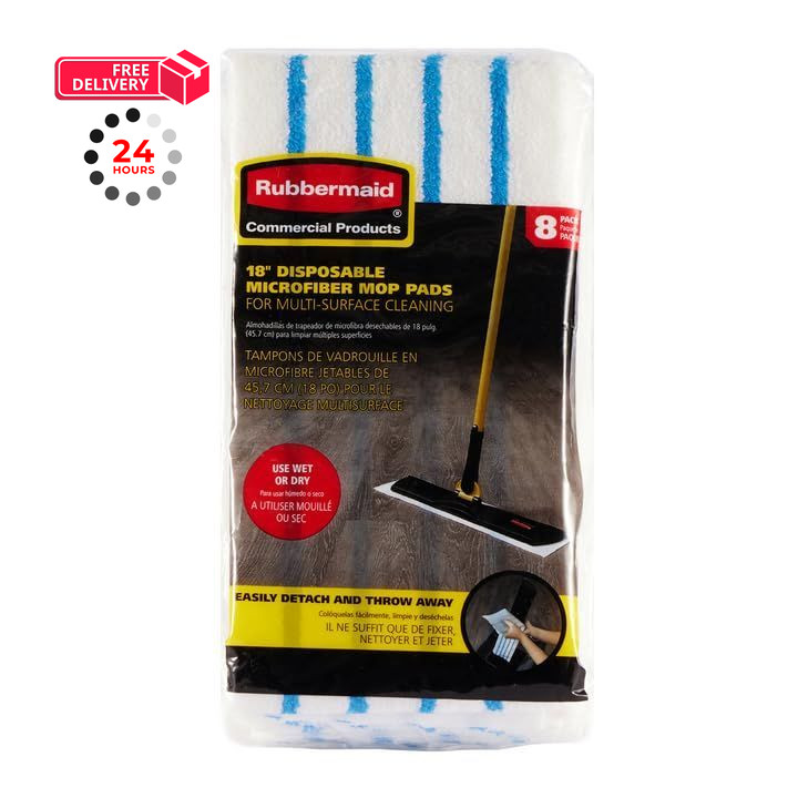 Rubbermaid Commercial Products HYGEN Disposable 8-Pack, Blue and White