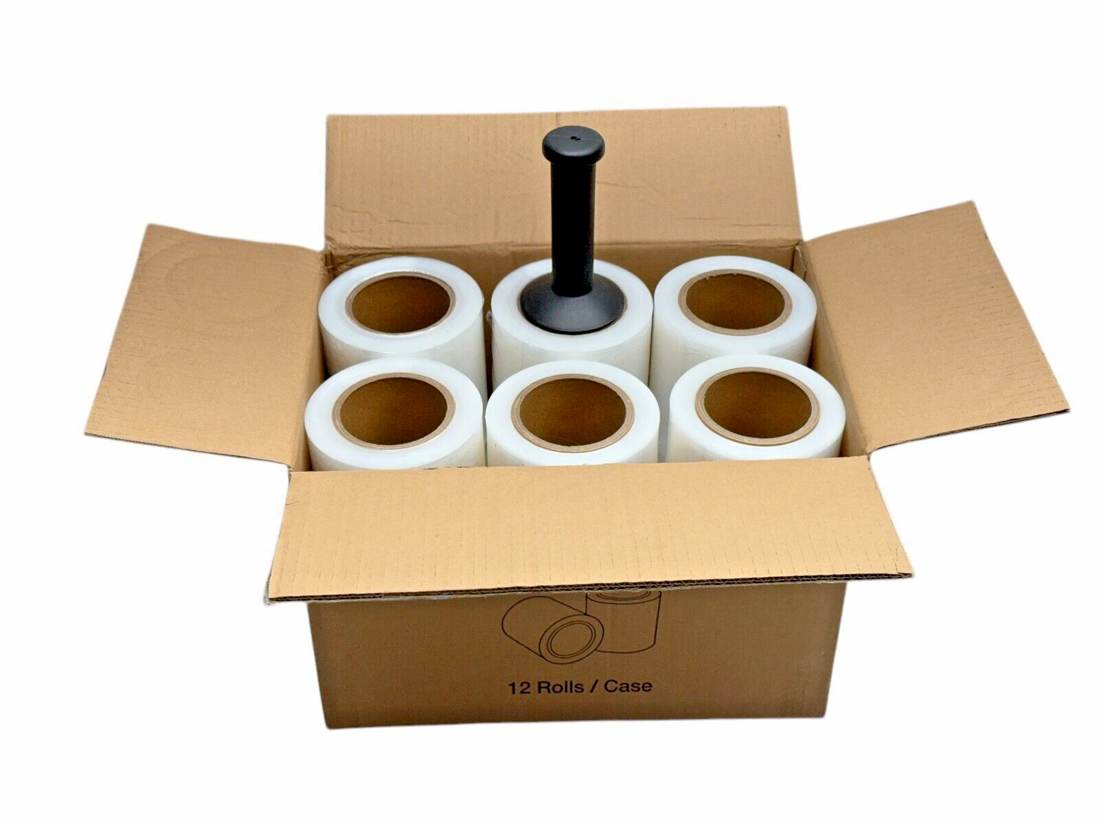 5″ in. x 80 Gauge x 1000FT 12 Rolls Mini Stretch Shrink Wrap Film 80 Gauge
