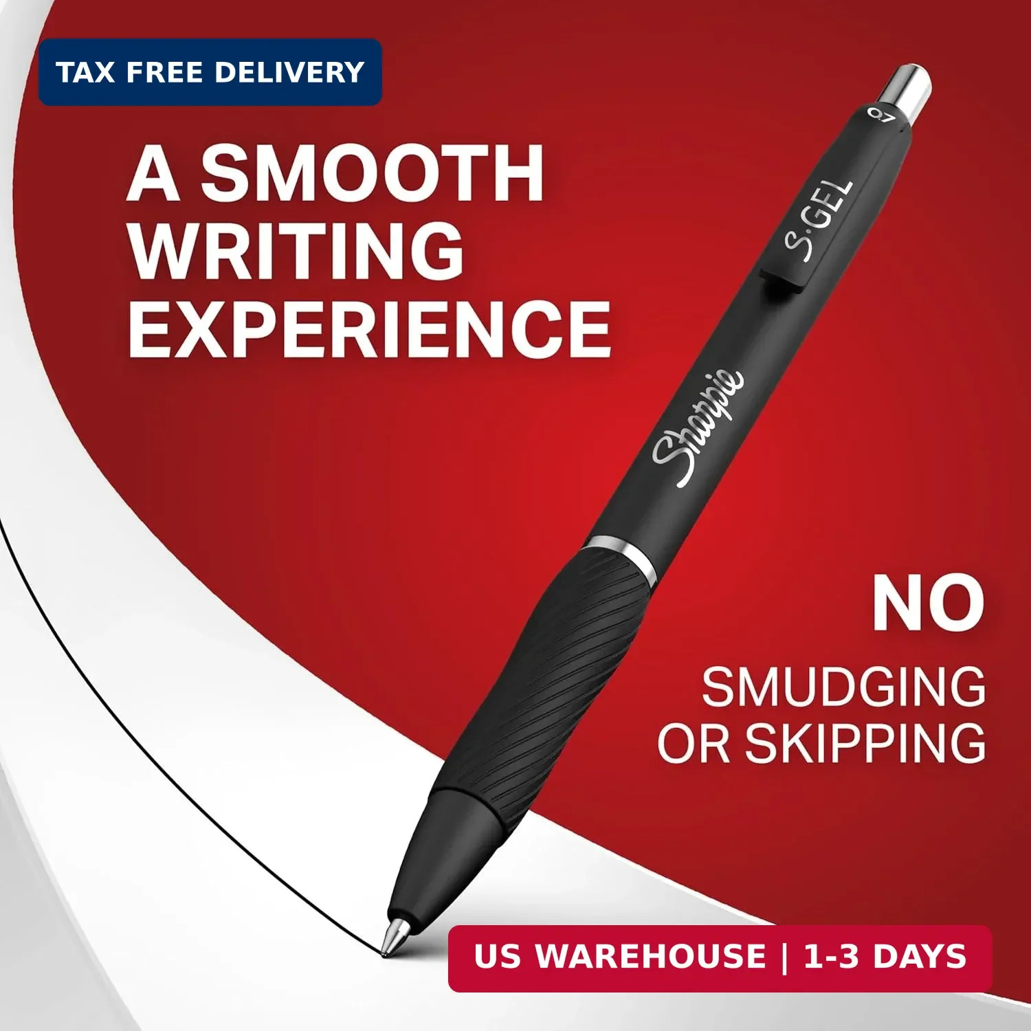 Sharpie S-Gel Pens, Medium Point (0.7mm), Black Ink, 4 Count – Ideal for Writing