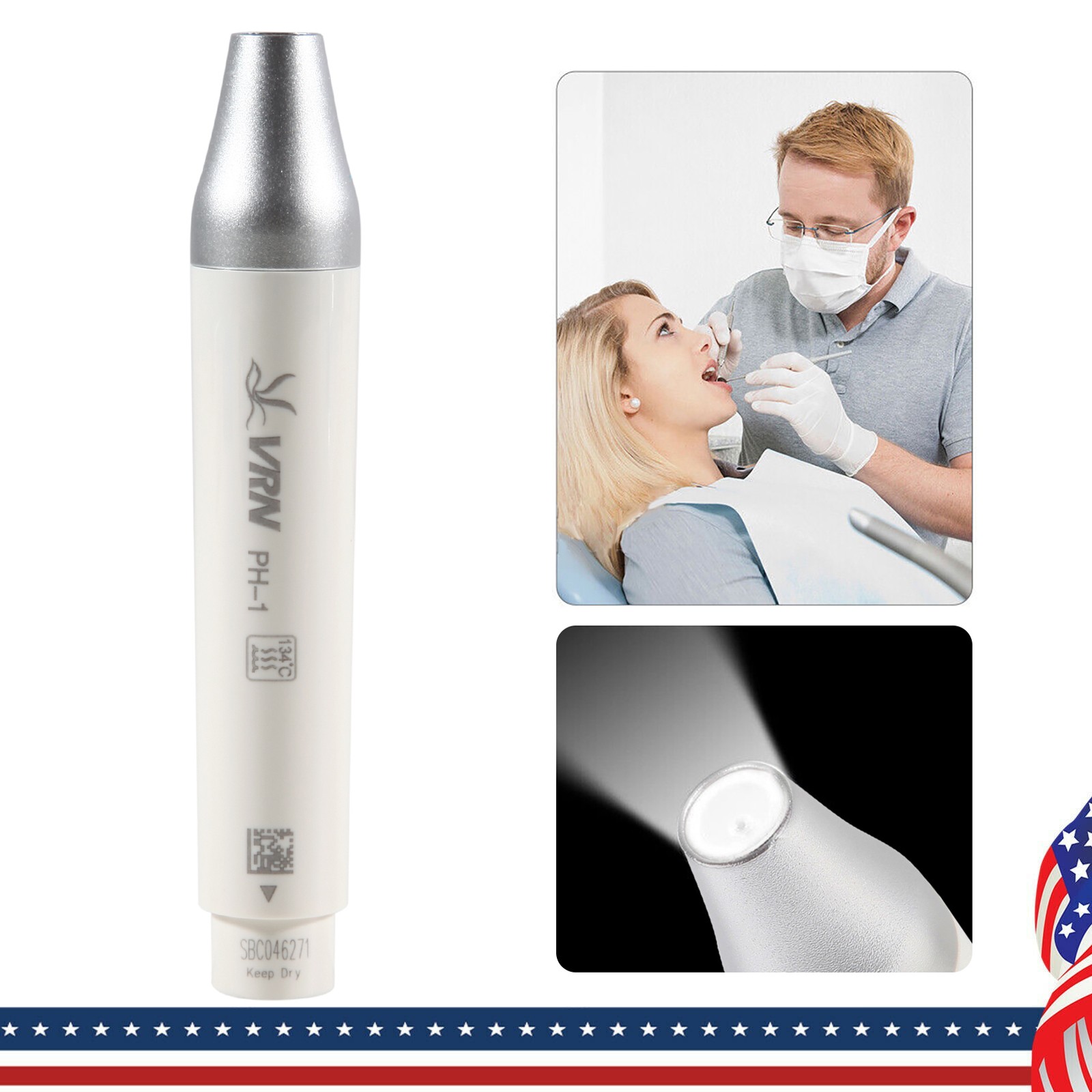 1-10 Dental LED Detachable Scaler Handpiece for Ultrasonic Piezo Scaler VRN-A8
