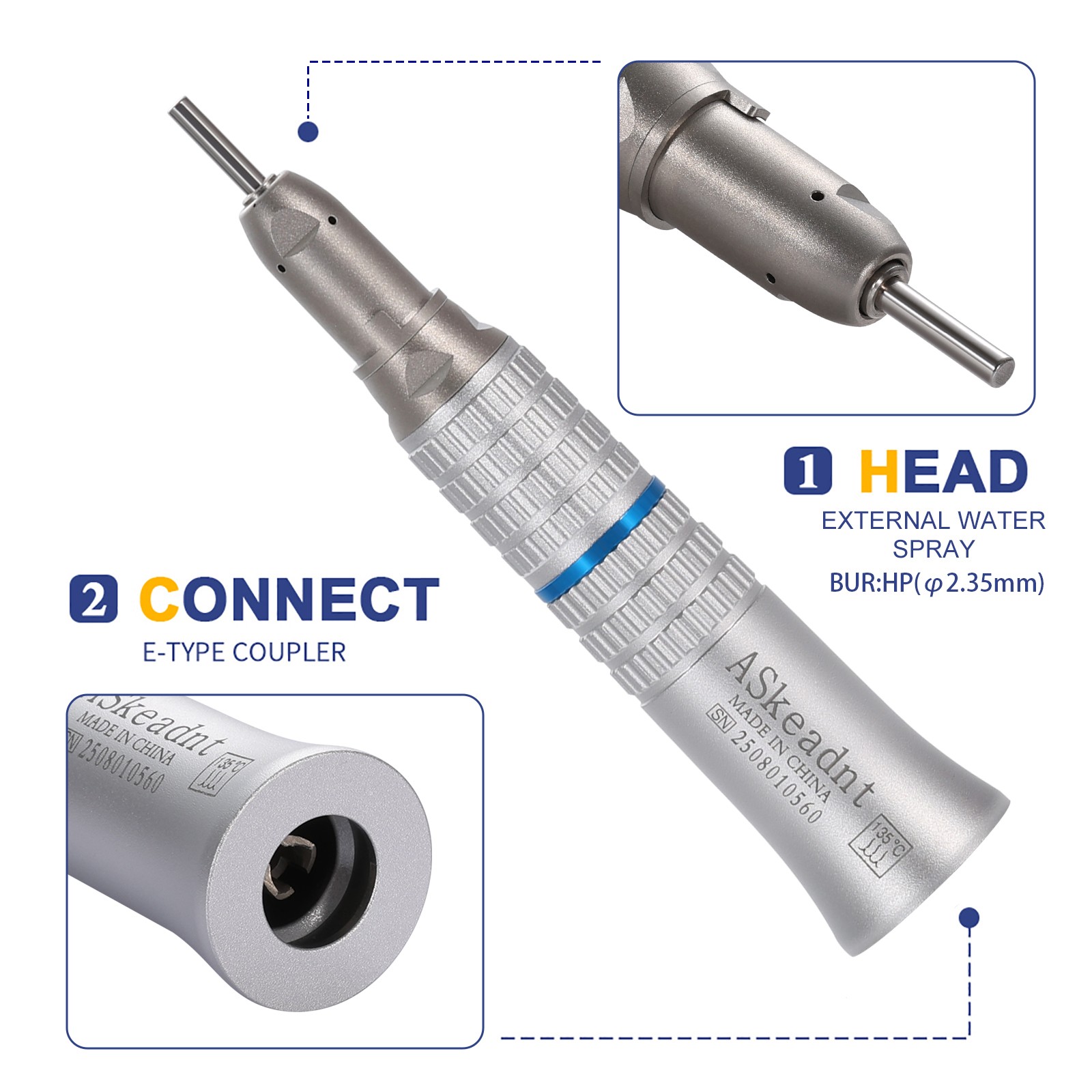 Kavo Style Dental High Speed Turbine Handpiece Push Big 4Hole Quick Coupler GD4