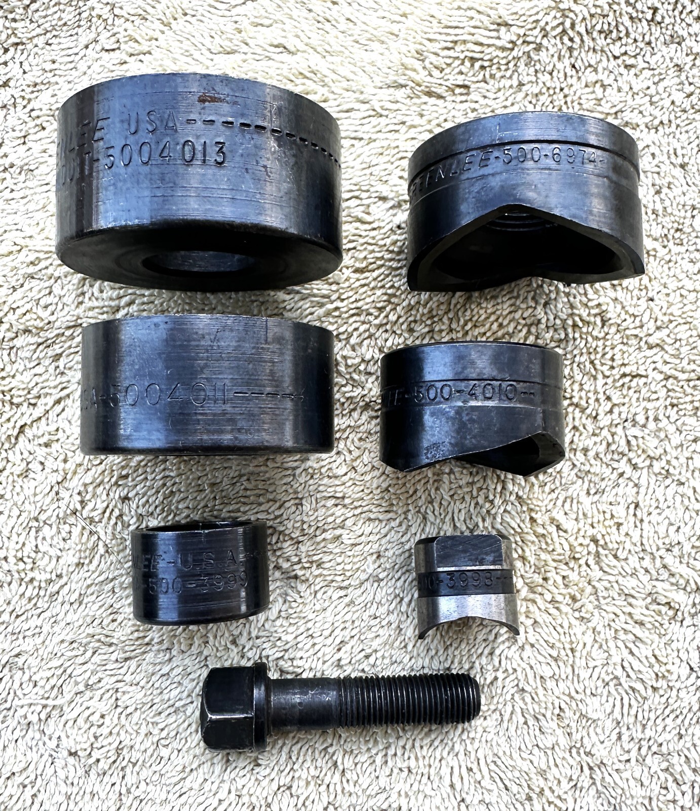 VINTAGE GREENLEE TOOL KNOCKOUT PUNCH SLUGBUSTER SET 735 AS DESCRIBED & PICTURED