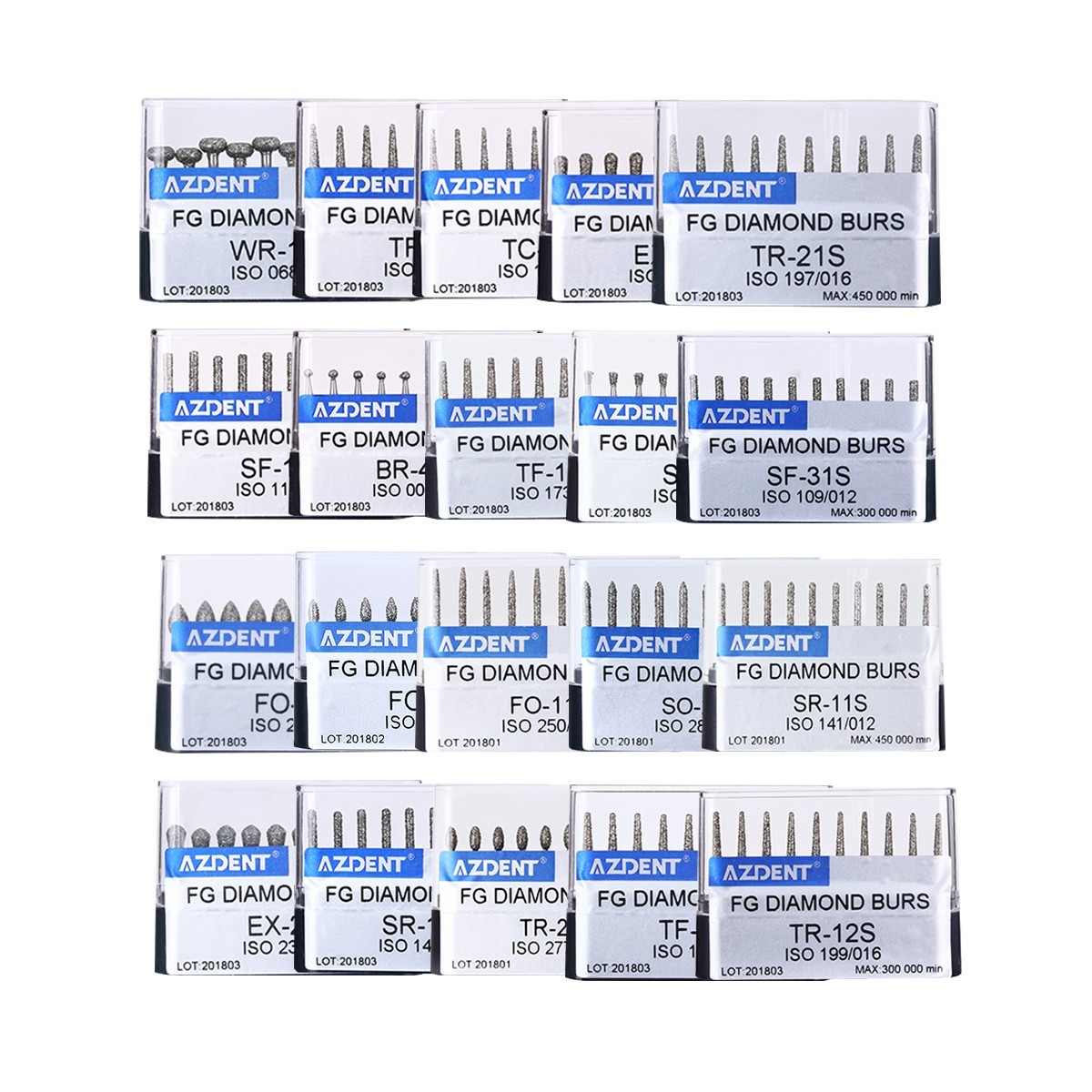 Compuesto fresas diamante dental/pulido para pieza de mano de alta velocidad