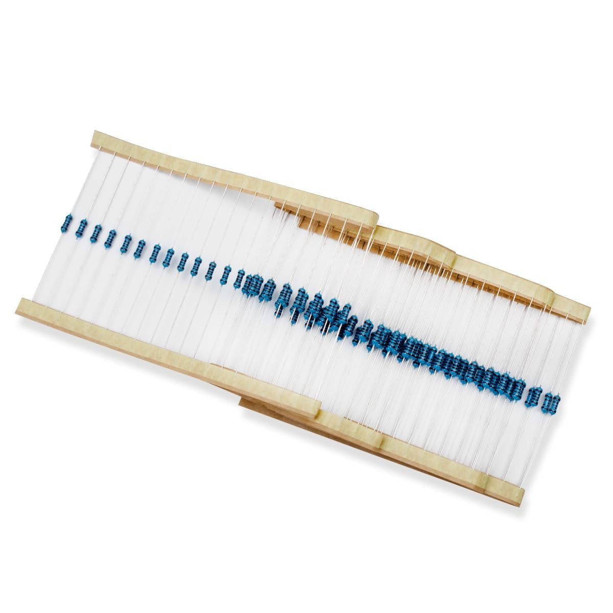 100 Pcs Clear Colored 1/4W 1K Ohm Metal Film Resistors for Easy Experimentation