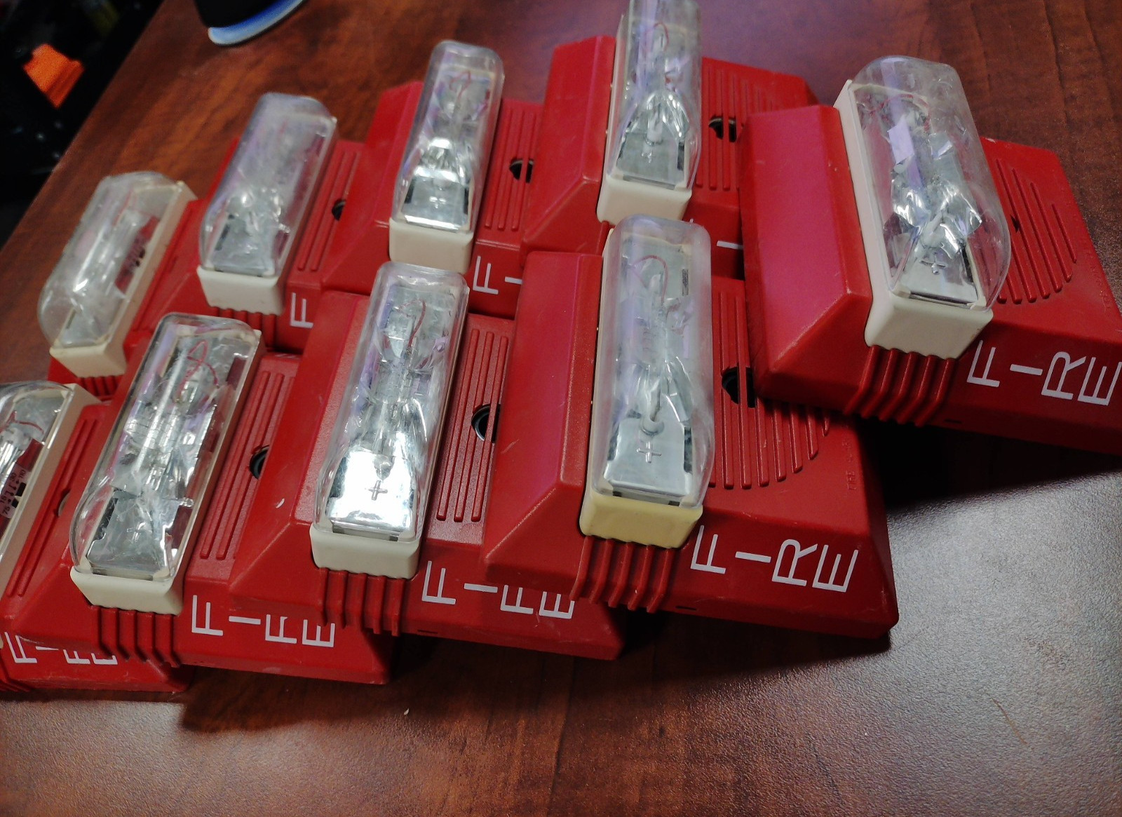 Wheelock NS-24MCW Strobe Light Fire Alarm Red. Pre-owned