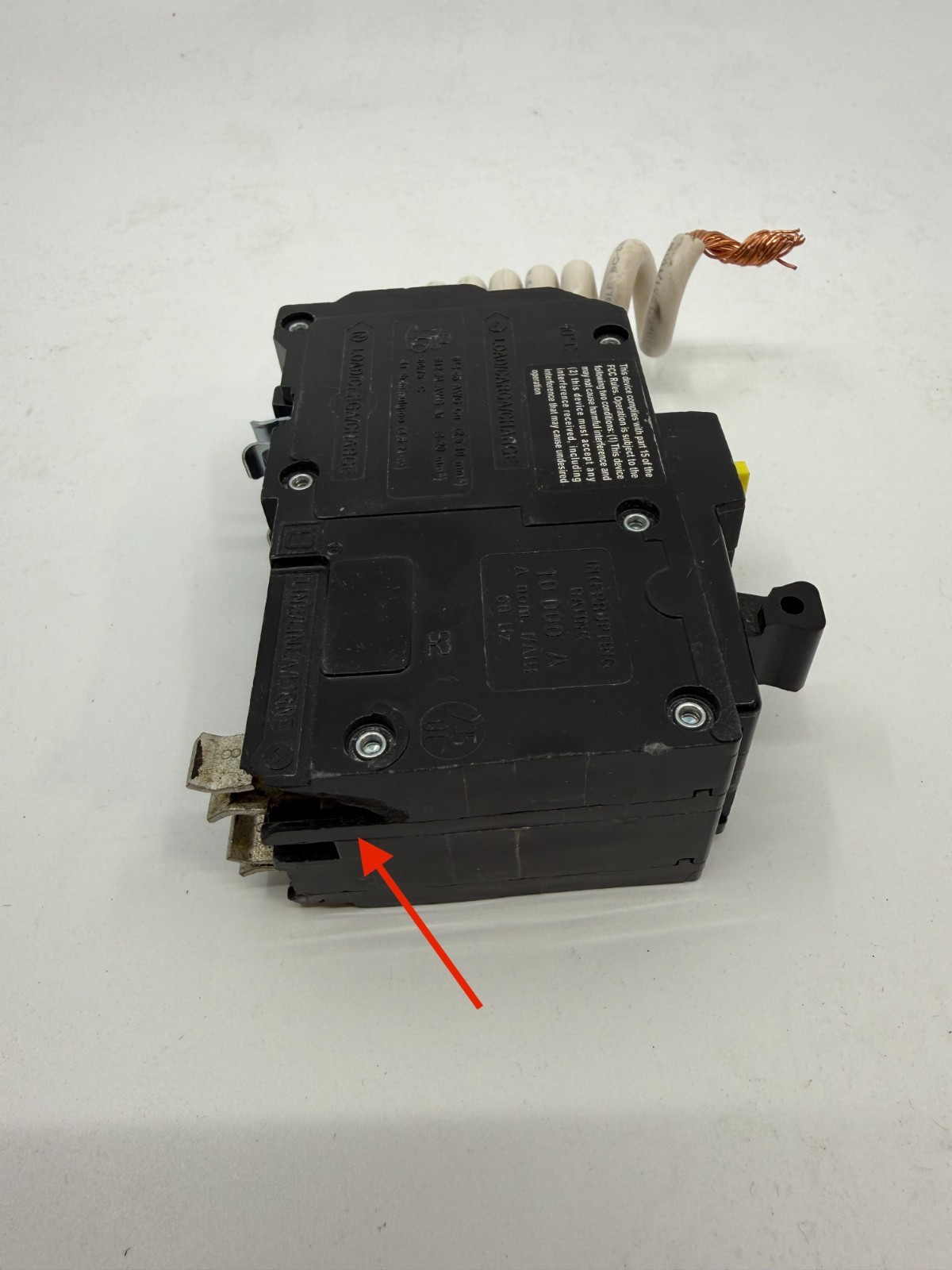 Square D QO250GFI QO 50 Amp 2-Pole GFCI Circuit Ground Fault FLAW