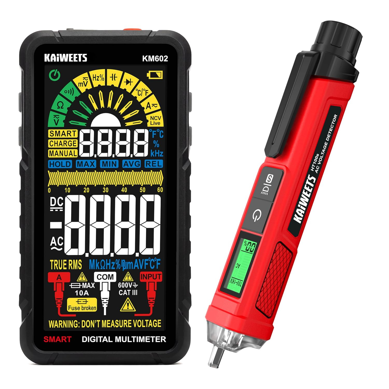 KM602 Smart Multimeter & HT100S Voltage Tester Combo – Essential Tool Set