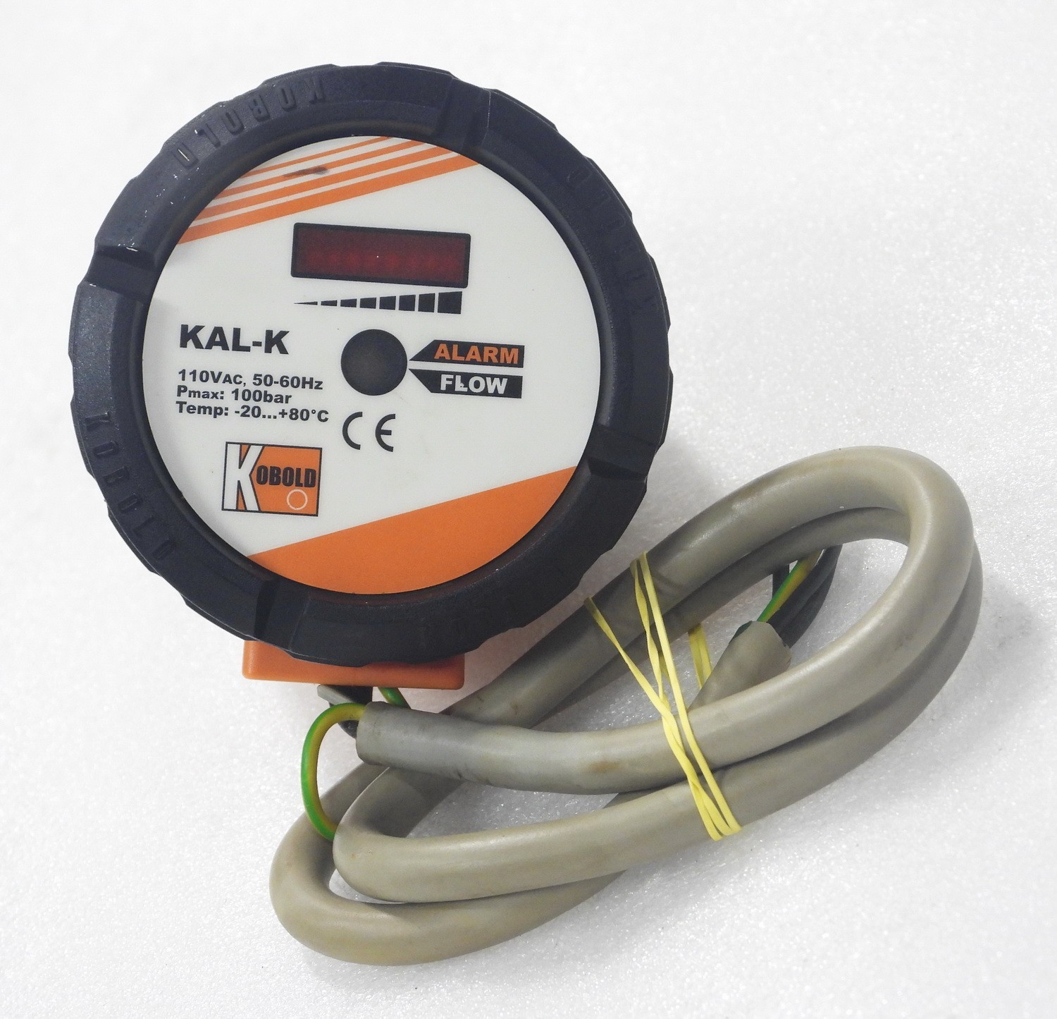 KOBOLD INSTRUMENT KAL-K DIGITAL THERMAL FLOW SWITCH KAL-4315CP03R 110VAC 50-60HZ